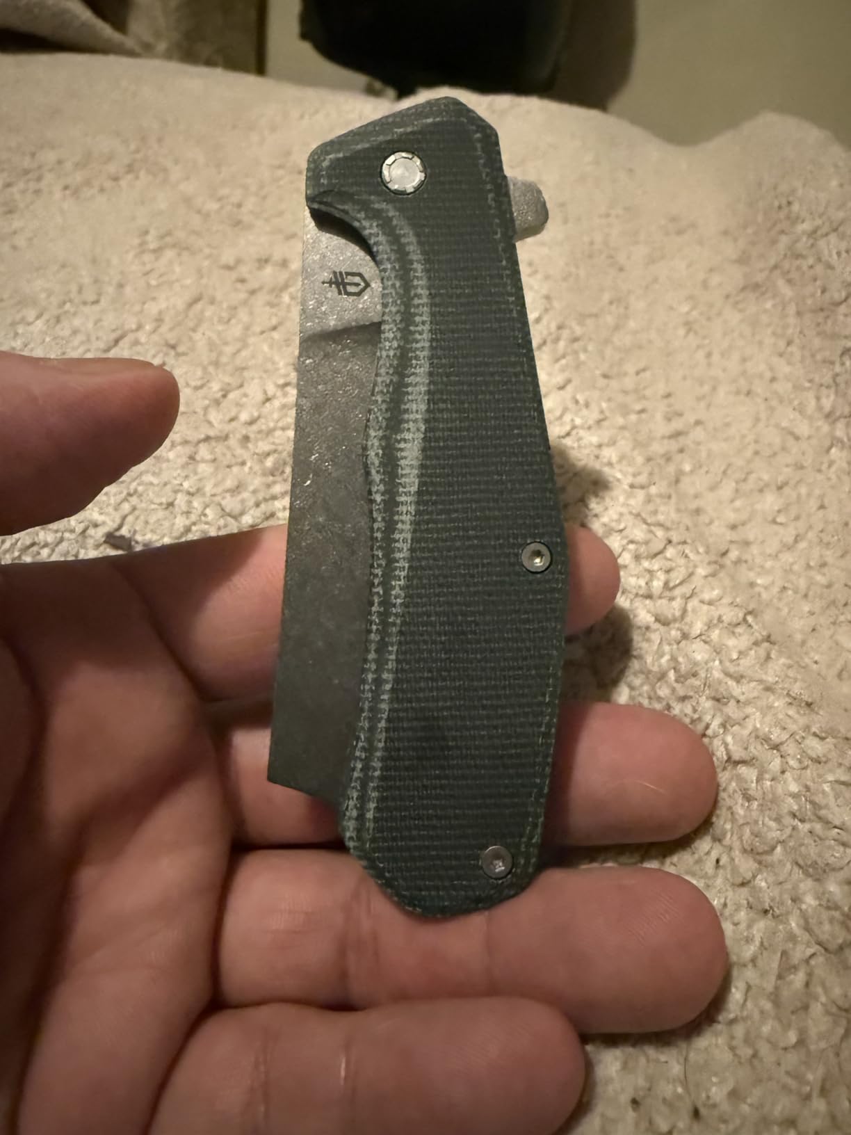 Gerber Asada EDC Folding Cleaver Pocket Knife, Hunting, Olive Micarta | Cleaver-style blade, lightweight EDC, hiking and survival ready, secure grip, compact folding design, everyday carry customer photo 2