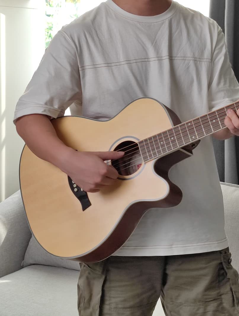 Electric Acoustic Guitar 3/4 Size - 36 Inch Acoustic Electric Guitar Cutaway Acustica Guitarra Bundle for Beginners and Students, Spruce Top, Guitarra Electro Acustica by Vangoa customer photo 1