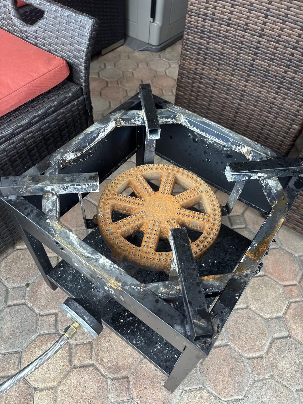 ARC Single Burner Propane Stove, 200,000BTU Cast Iron High Pressure Outdoor Propane Burner Cooker, 16.5