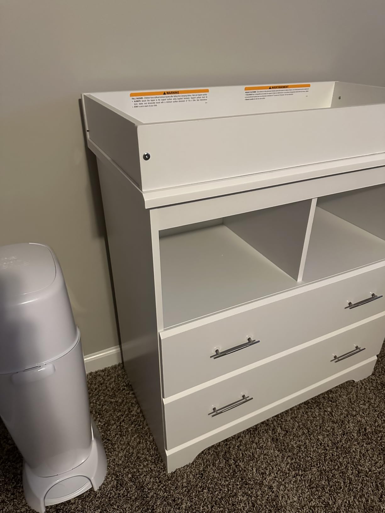 Storkcraft Brookside 2 Drawer Changing Table Dresser, White customer photo 2