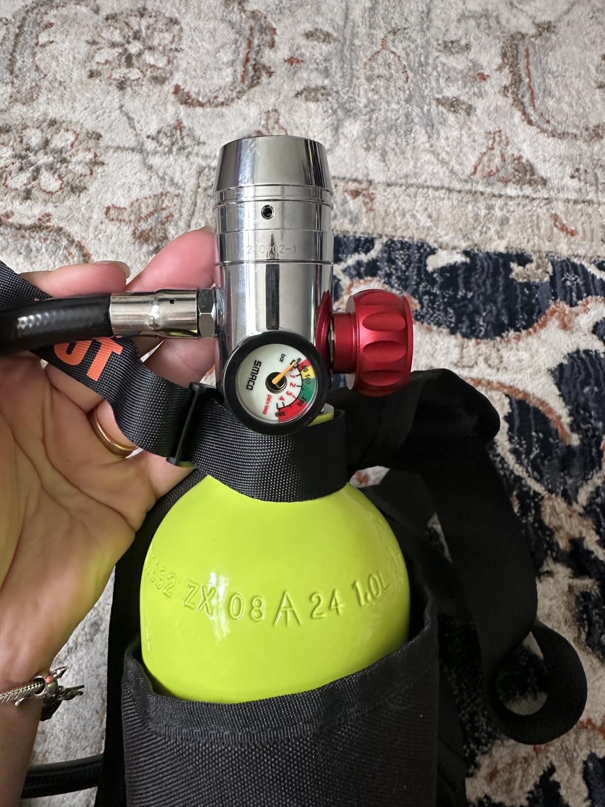 SMACO S400 Mini Scuba Tank, 1L Portable Diving Lung Air Tank | Aluminum Pony Bottle, DOT Certified, Reusable, for Recreational Diving, Pool Training, Boat Cleaning, Beach Vacation & Travel customer photo 2