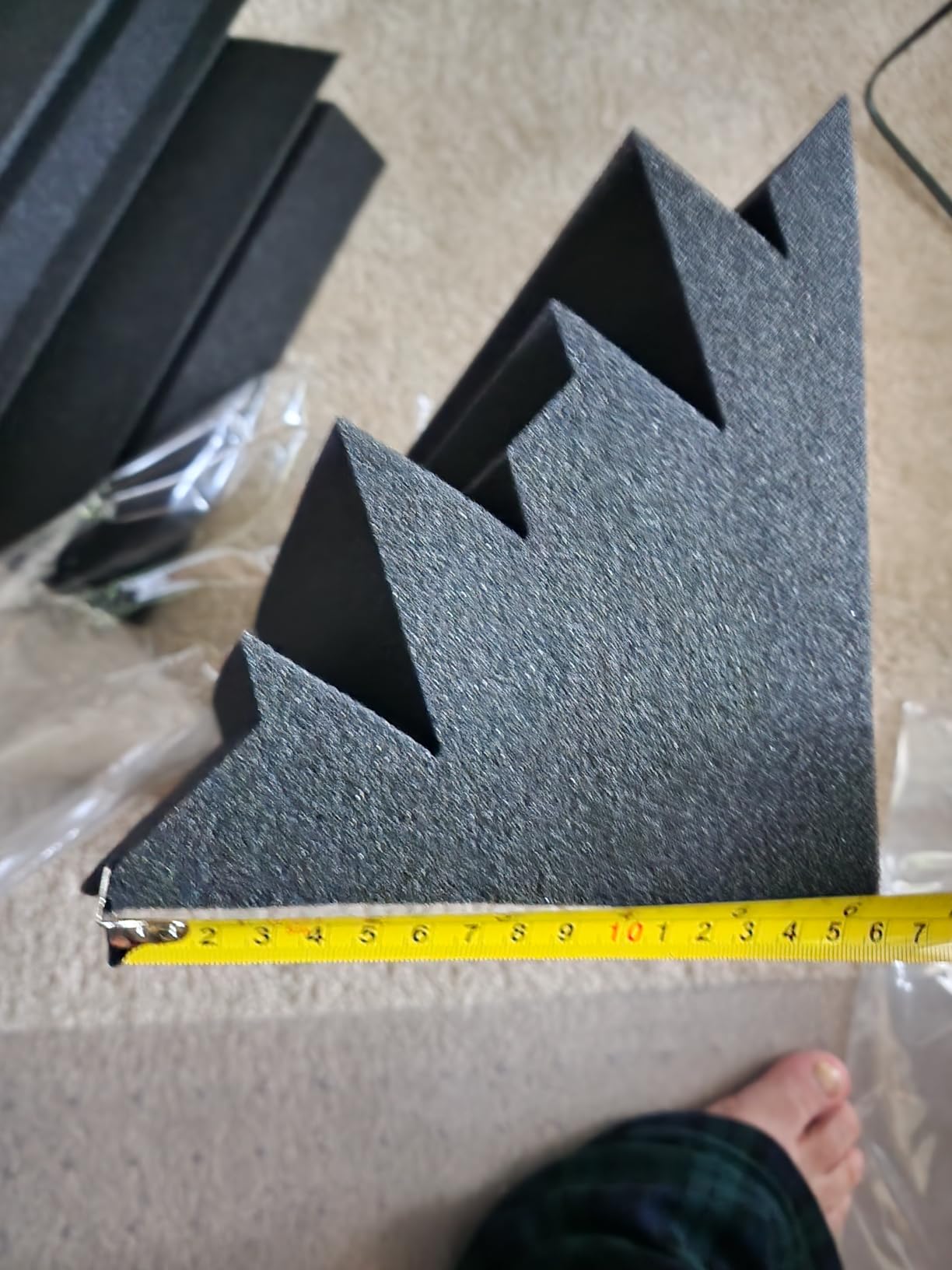 8 Pack - Bass Traps Acoustic Foam Corner, 8''x8''x12'' Black Bass Traps Corner Studio Foam, High Density and Fire-Proof Acoustic Panels Recording Studio Acoustical Treatments customer photo 2