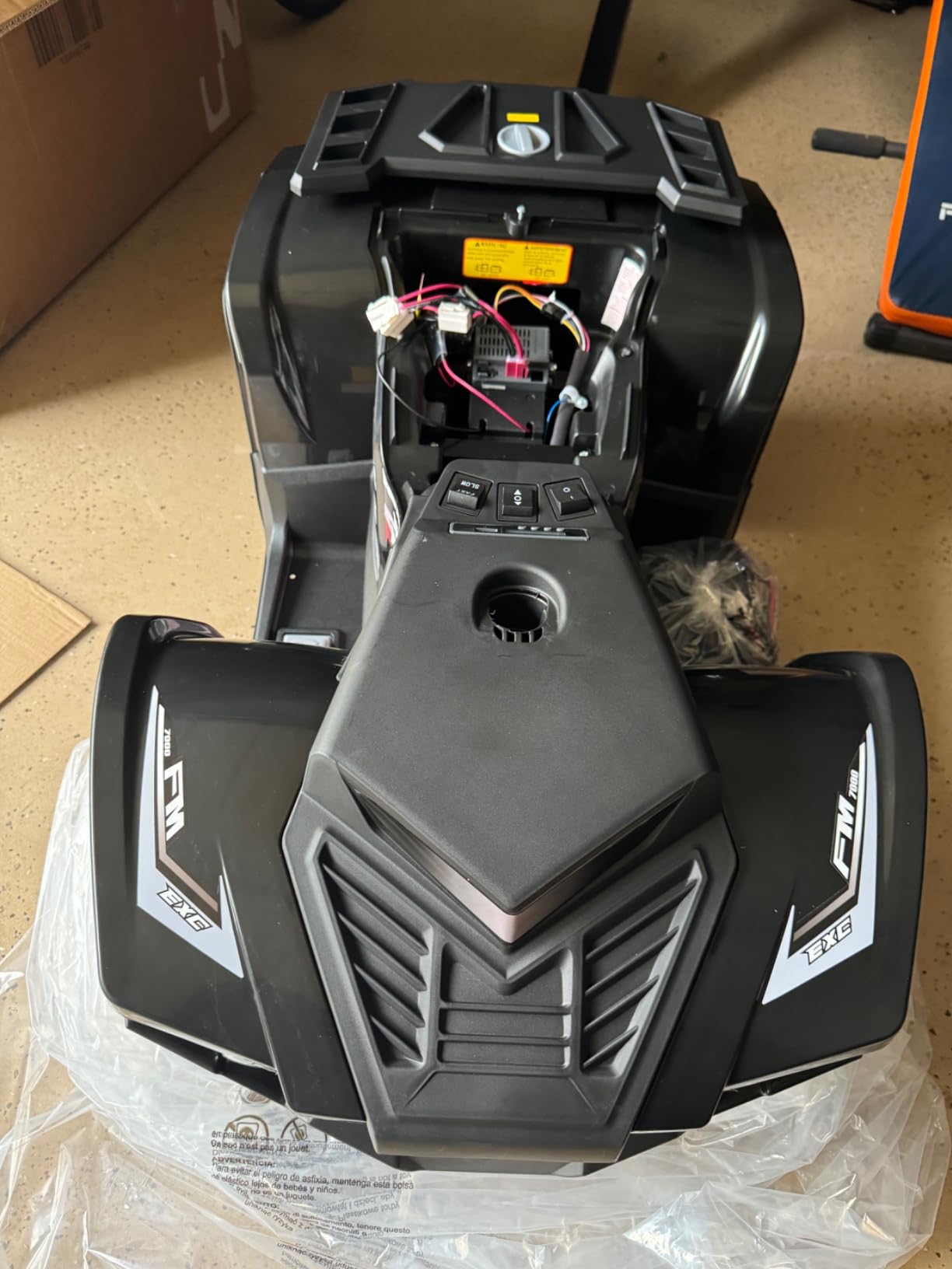 Costzon Kids ATV, 12V Battery Powered Electric Vehicle w/LED Lights, High & Low Speed, Horn, Music, USB, Treaded Tires, Ride on Car 4 Wheeler Quad for Boys & Girls Gift (Black) customer photo 1