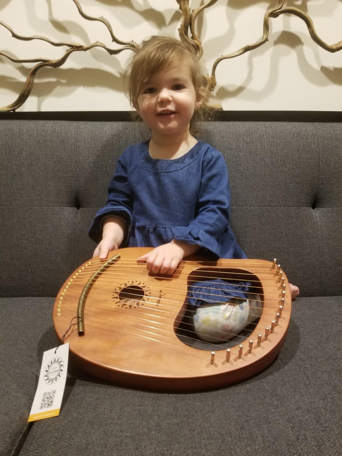 Donner 16-String Mahogany Lyre Harp Beginners Kit, Classic Greece, DLH-003 customer photo 2