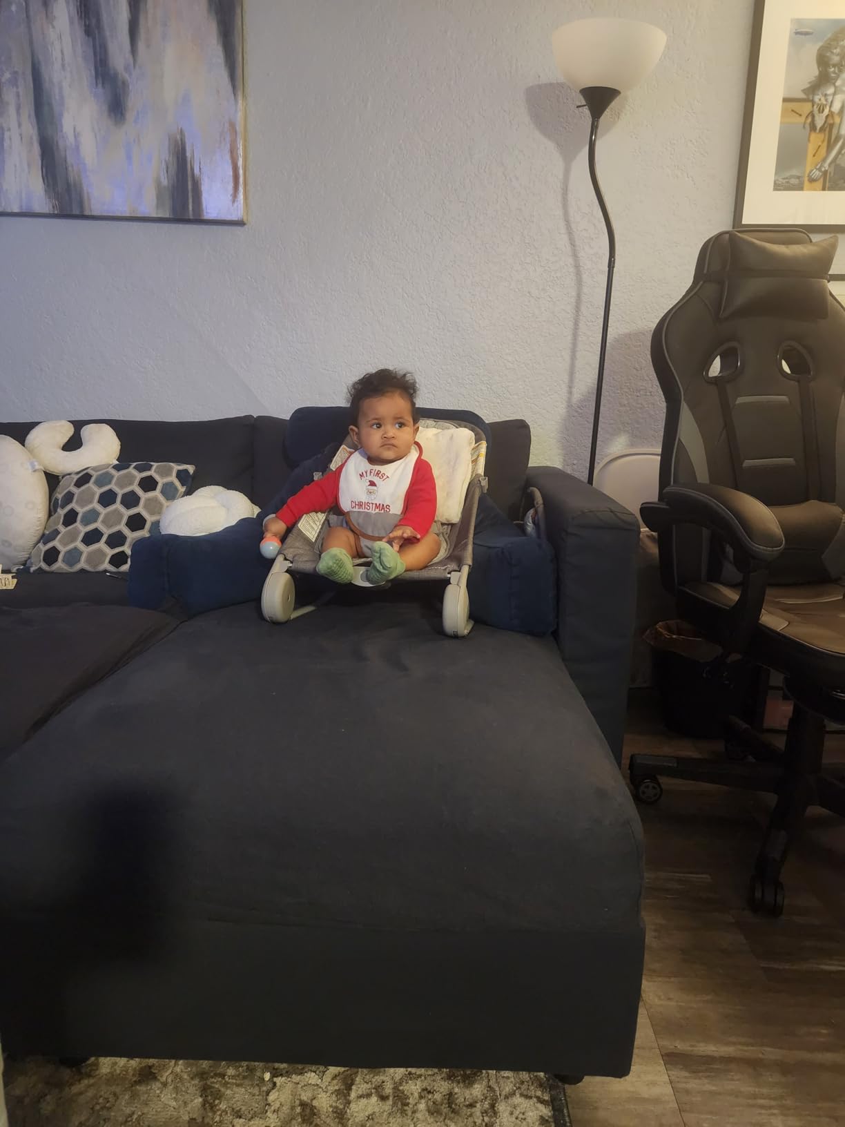 Summer by Ingenuity 2-in-1 Bouncer & Rocker Duo (Heather Gray) Convenient and Portable Rocker and Bouncer for Babies Includes Soft Toys and Soothing Vibrations customer photo 2