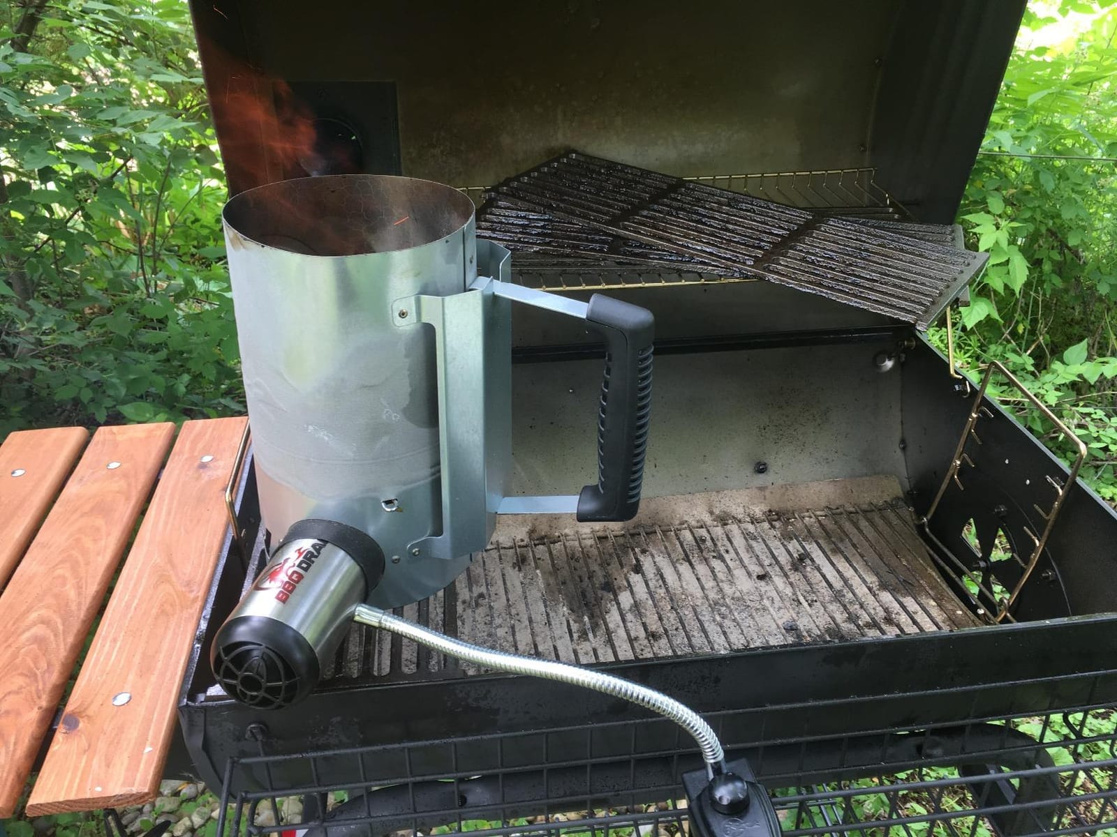 BBQ Dragon Chimney of Insanity XL Charcoal Starter - Field & Stream Best Overall Charcoal Chimney - Largest Charcoal Chimney Available - Ready-to-Cook Coals in About 3 Minutes with BBQ Dragon Fan customer photo 1