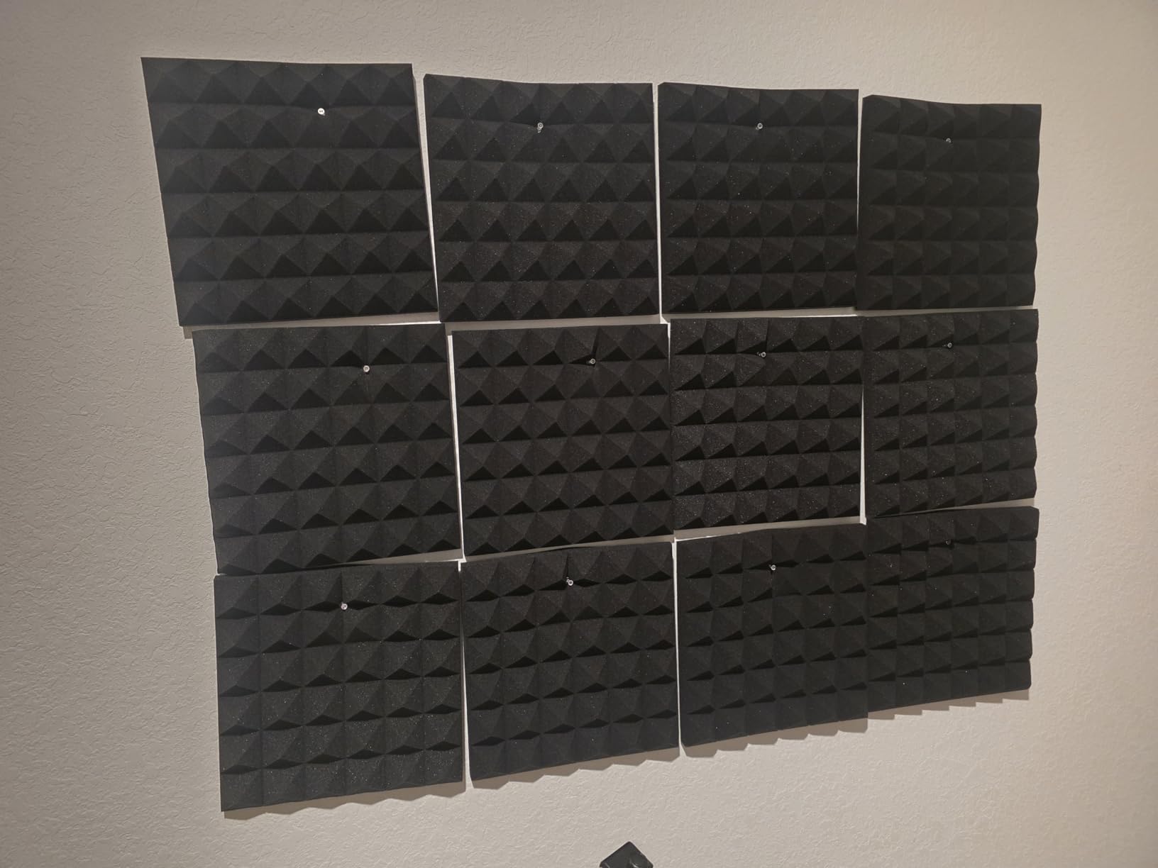 24 Pack 2” Thick Pyramid Acoustic Foam, Sound Proof Foam Panels for Walls customer photo 1