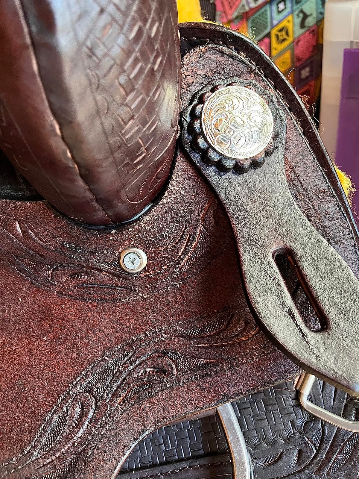 HILASON Western Barrel Racing Saddle Dark Brown American Leather Full Bar Tree customer photo 1