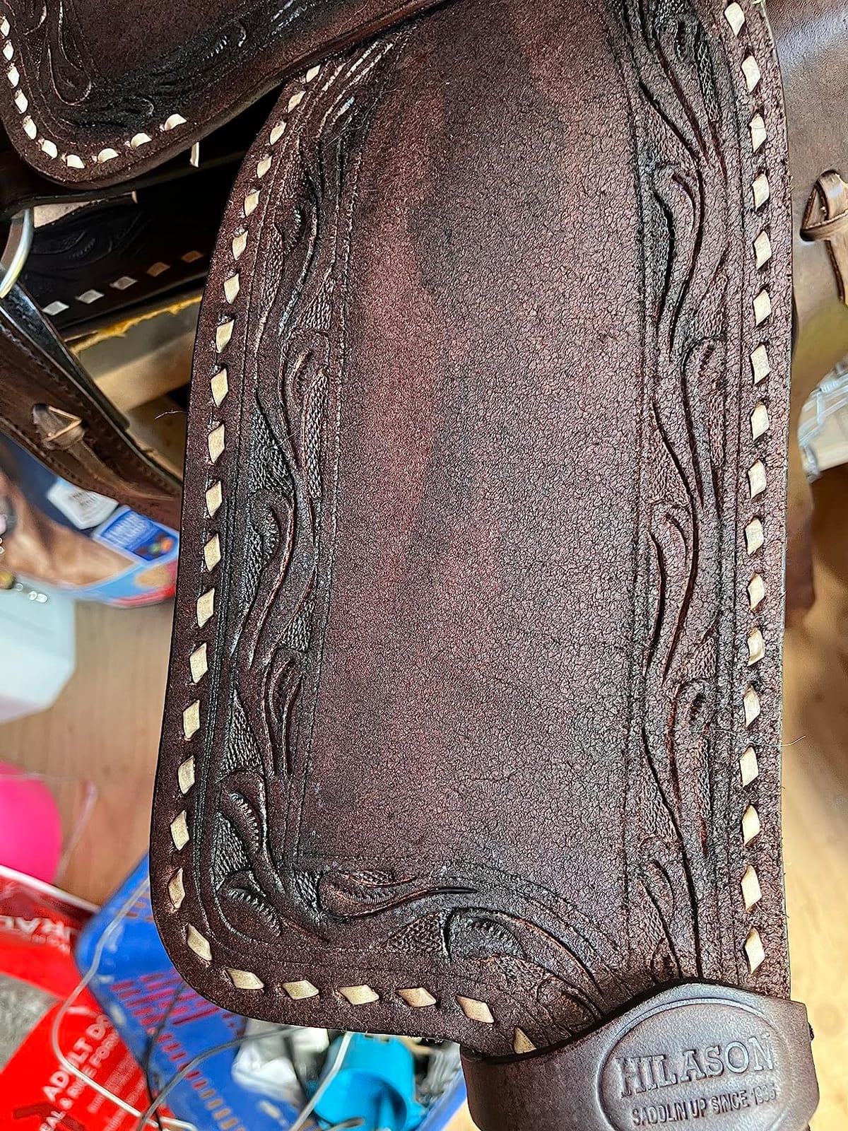 HILASON Western Barrel Racing Saddle Dark Brown American Leather Full Bar Tree customer photo 2