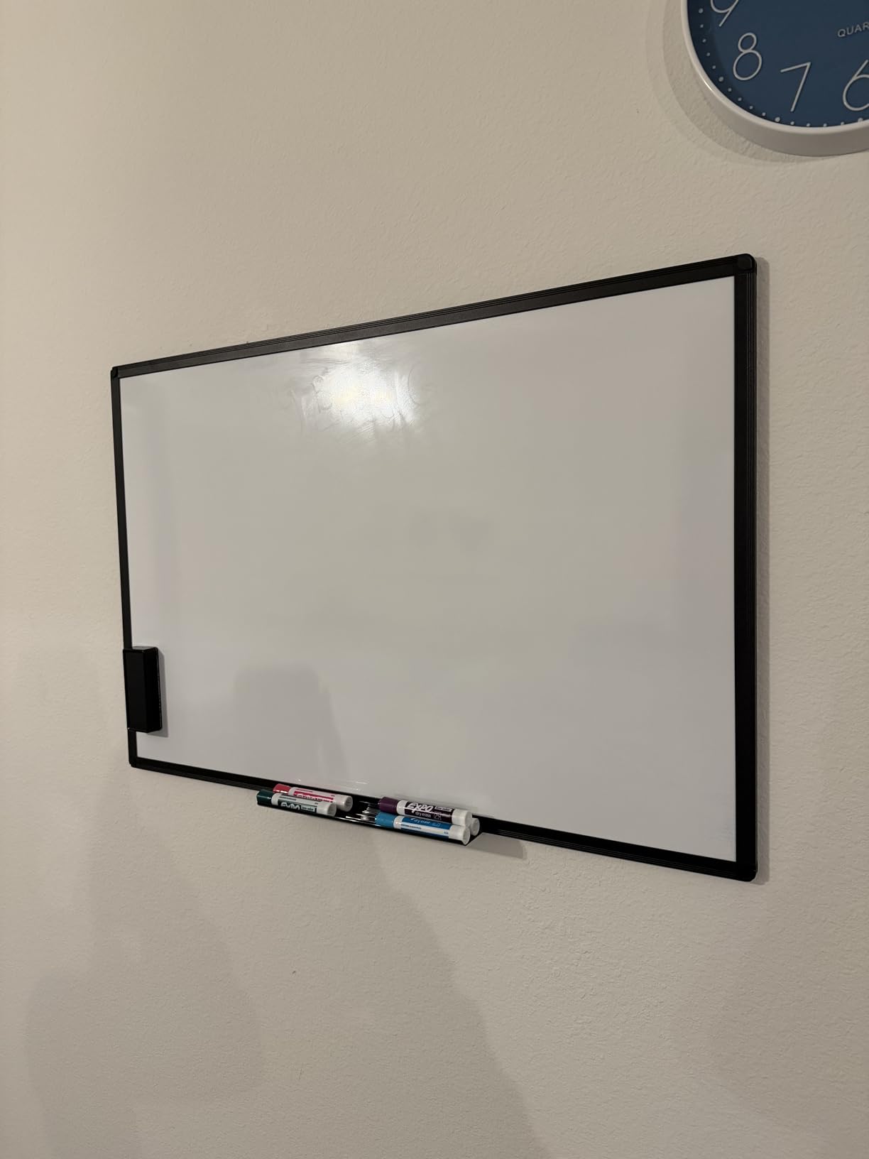 VIZ-PRO Magnetic Dry Erase Board, 48 x 36 Inches, Black Aluminium Frame | Wall Mounted Whiteboard with Marker Tray, 4' x 3', for School Office and Home customer photo 1