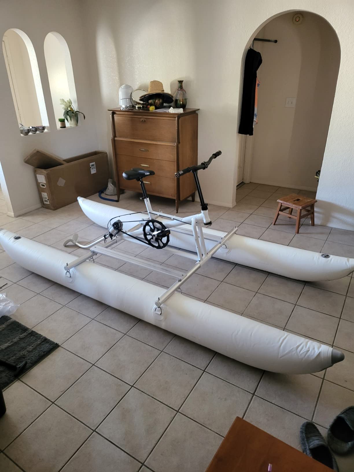 Water Bikes, Inflatable Kayak Bikeboat for Lake, Water Sports Touring Kayaks Sea Pedal Bicycle Boat for Sport Fun Fishing customer photo 1