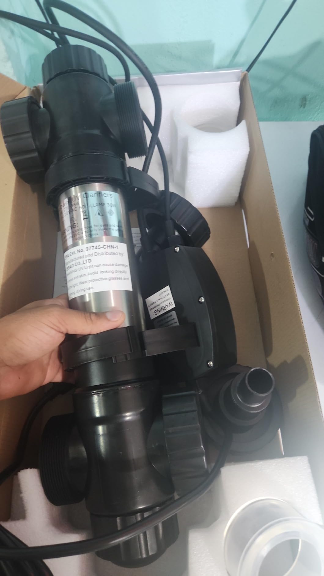 Jebao STU-36 Stainless Steel Pond and Aquarium Clarifier, 36-watt customer photo 2