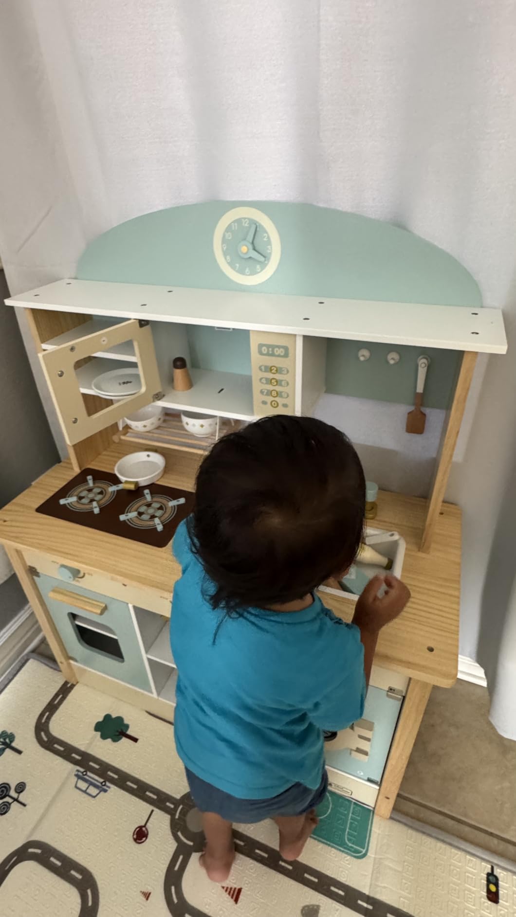 ROBUD Wooden Play Kitchen Set for Kids Toddlers, Toy Kitchen Gift for Boys Girls, Age 3+ customer photo 2