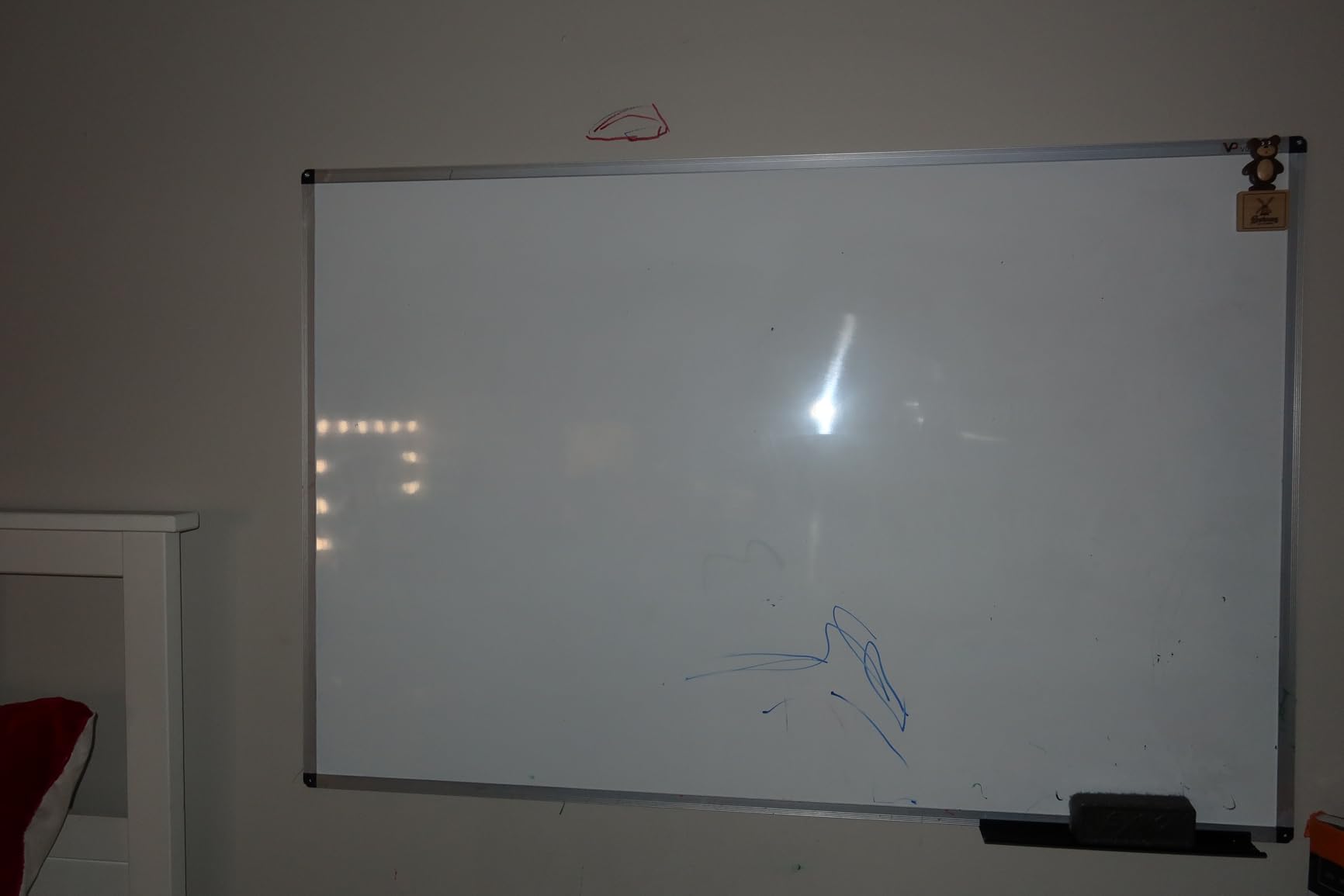 VIZ-PRO Magnetic Dry Erase Board, 72 X 48 Inches, Foldable Wall-Mounted Whiteboard with Silver Aluminum Frame & Marker Tray for School Office and Home 6' X 4' customer photo 1