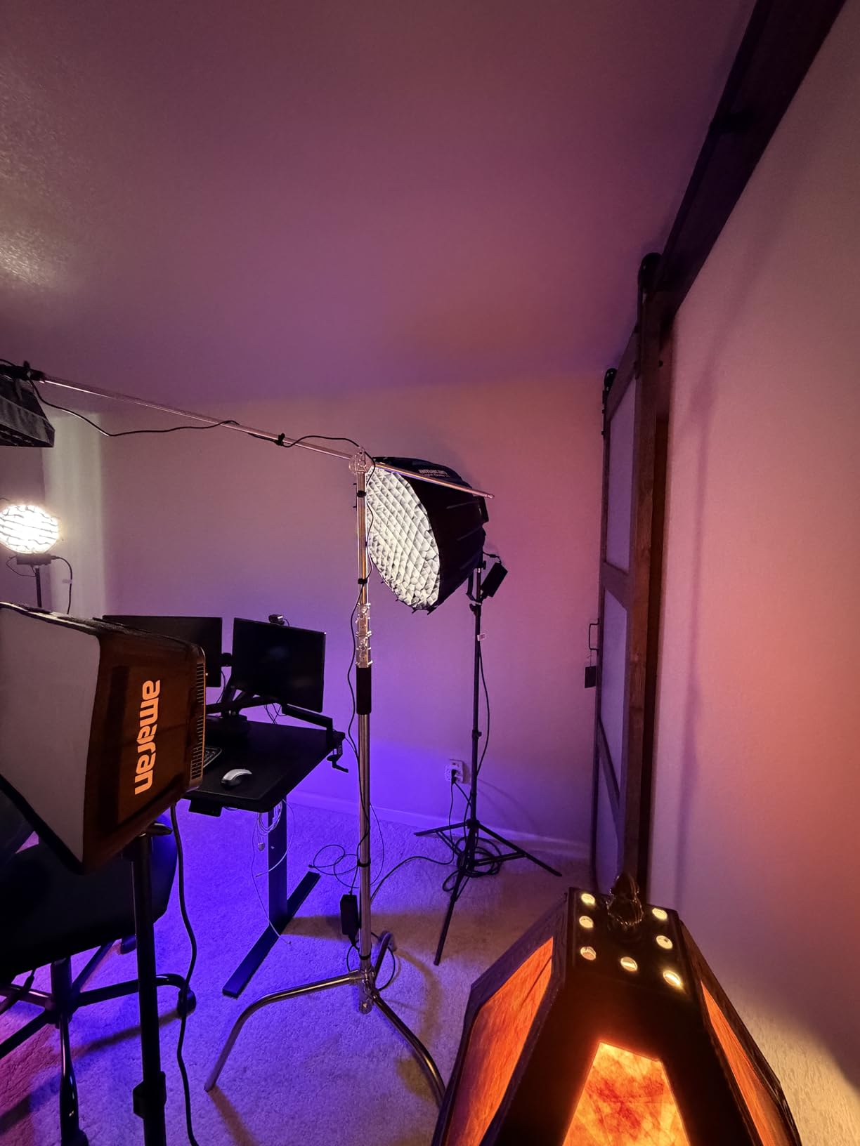 Heavy Duty C Stand 10.8ft/330cm with Boom Arm 100% Stainless Steel Photography C-Stand with Carry Bag Sandbag 3*Clip 2*Grip Head for Photography Studio Video Monolight Softbox Shooting customer photo 2