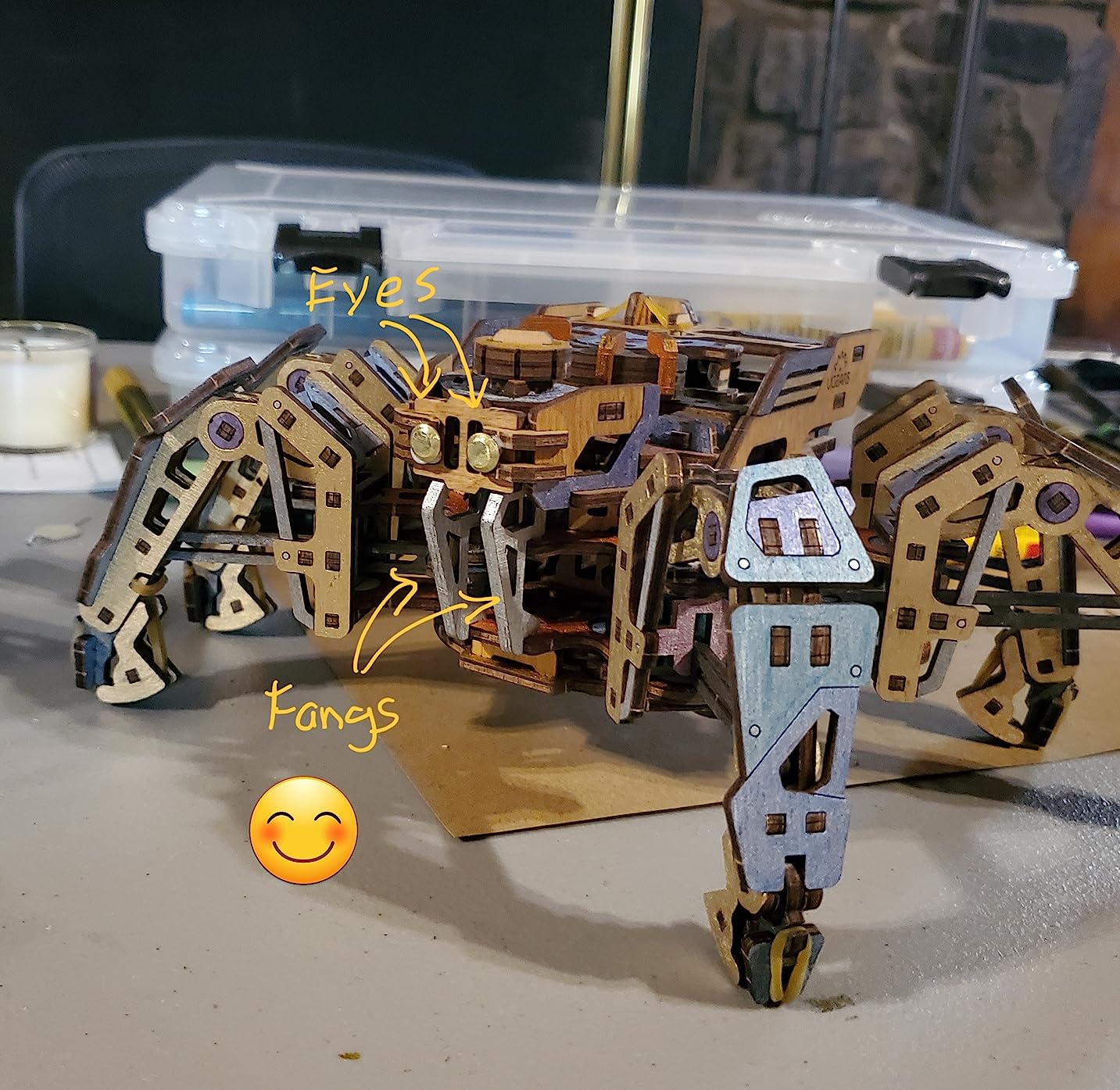 UGEARS Hexapod Explorer 3D Puzzle - Walking Robot Wooden Model Kits for Adults to Build - Self-Propelled 6-Legged Mechanical Crawler Craft Kit - 3D Wooden Puzzles for Adults customer photo 1