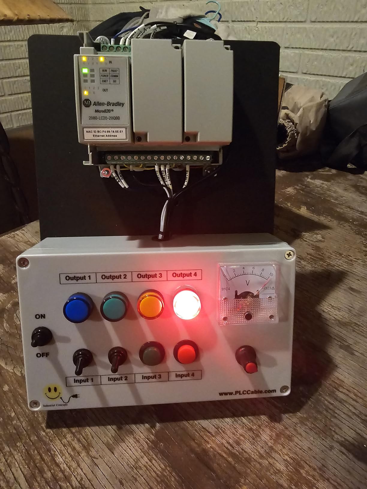 PLC Cables, Inc - Allen Bradley Micro820 Analog CCW PLC Trainer Micro800 Training Kit customer photo 1