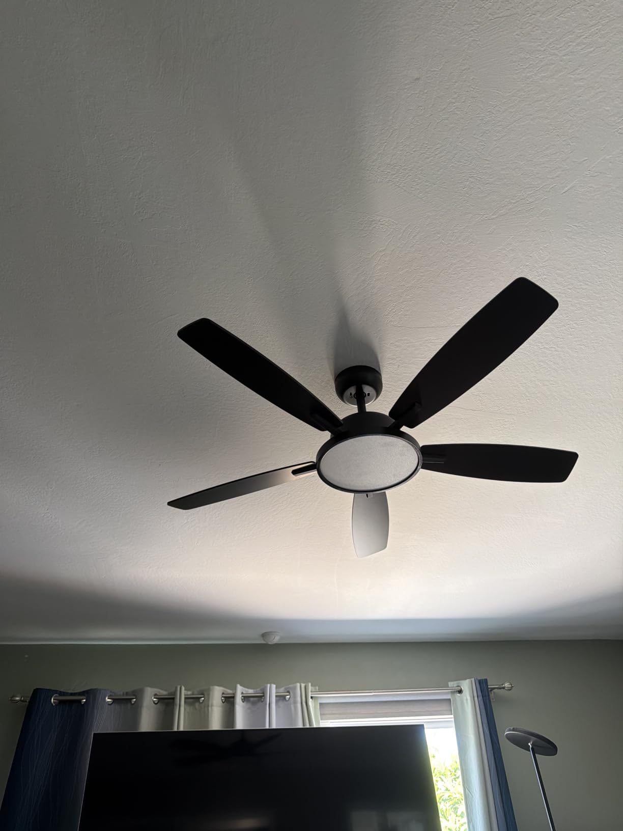 Roomratv 52 Inch Smart Ceiling Fan Compatible with App/Alexa/Google home, Black, Beep-Off Function, Ultra Quiet, Bright and Dimmable Led Light, Energy saving, Reversible, Remote Control, Rustic Farmhouse customer photo 1