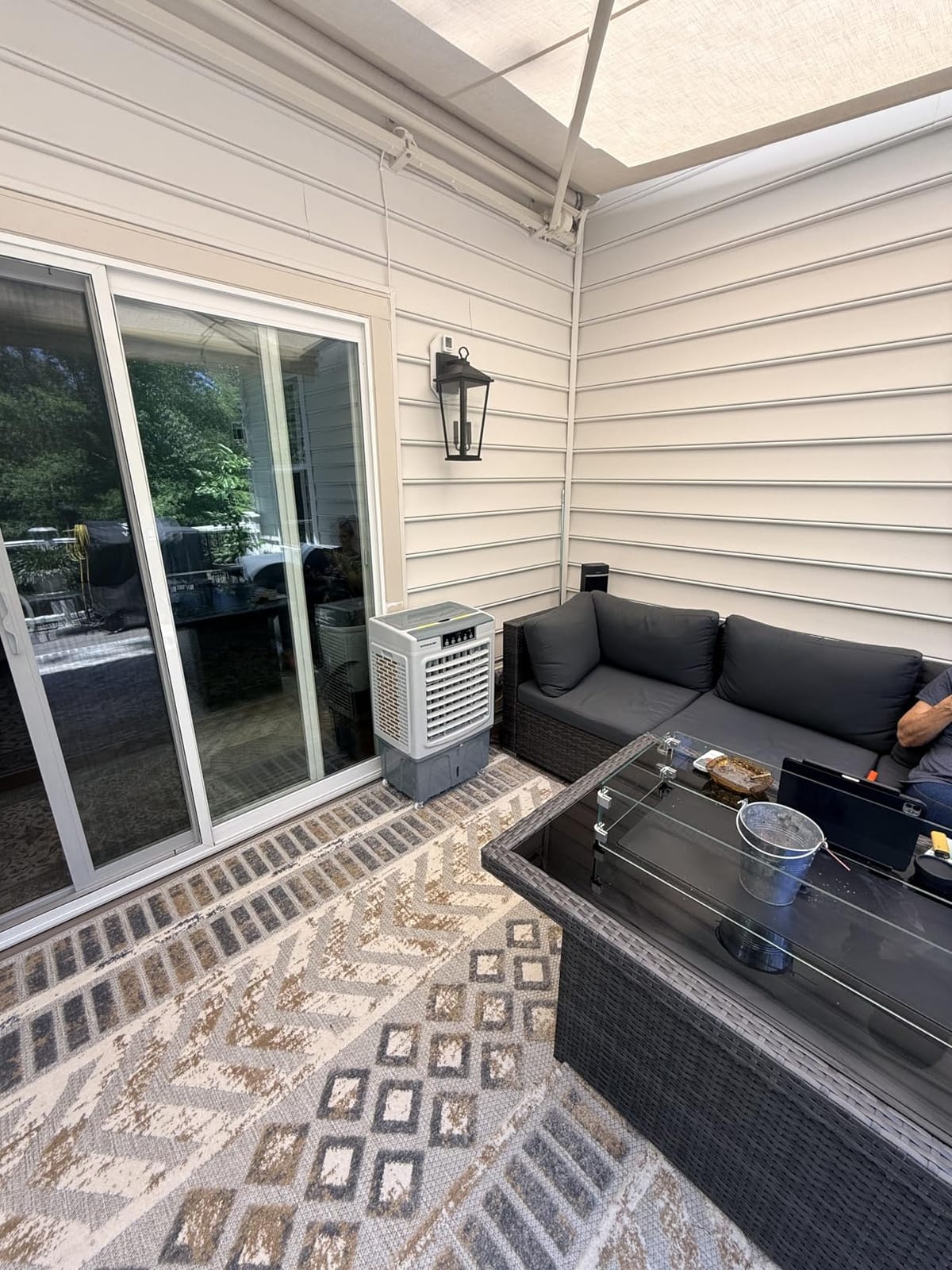 VAGKRI Swamp Cooler, 2100CFM Evaporative Air Cooler with 8 Gal Water Tank | 120°Oscillation Air Cooler with 3 Modes & Wind Speeds, 24H Timer, Auto Fill Cooling Fan for Patio Garage Commercial Use customer photo 1