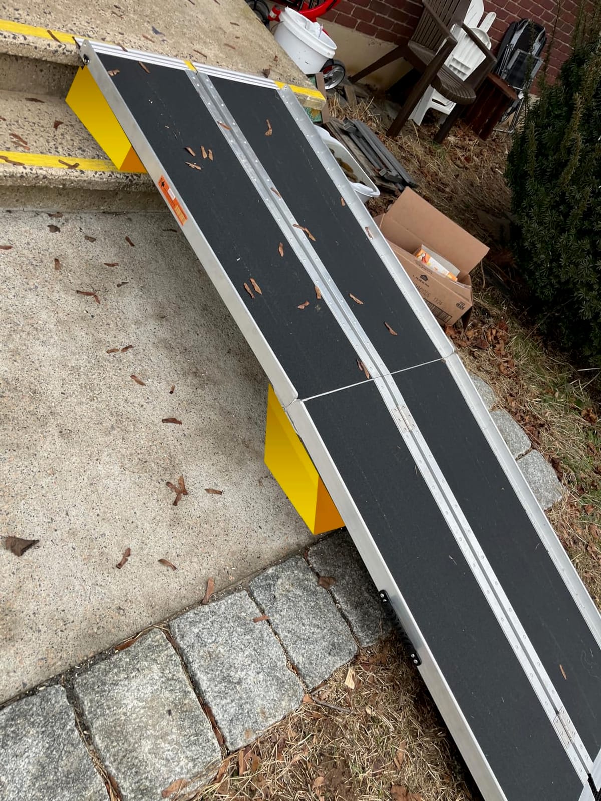 LEMNISCATE 2FT Portable Wheelchair Ramp Aluminum Non-Slip Handicap for Home | 800 lbs Capacity Lightweight Folding with Built-in Carry Handle Ready for Instant Use for Steps, Stairs, Thresholds, Garages customer photo 2
