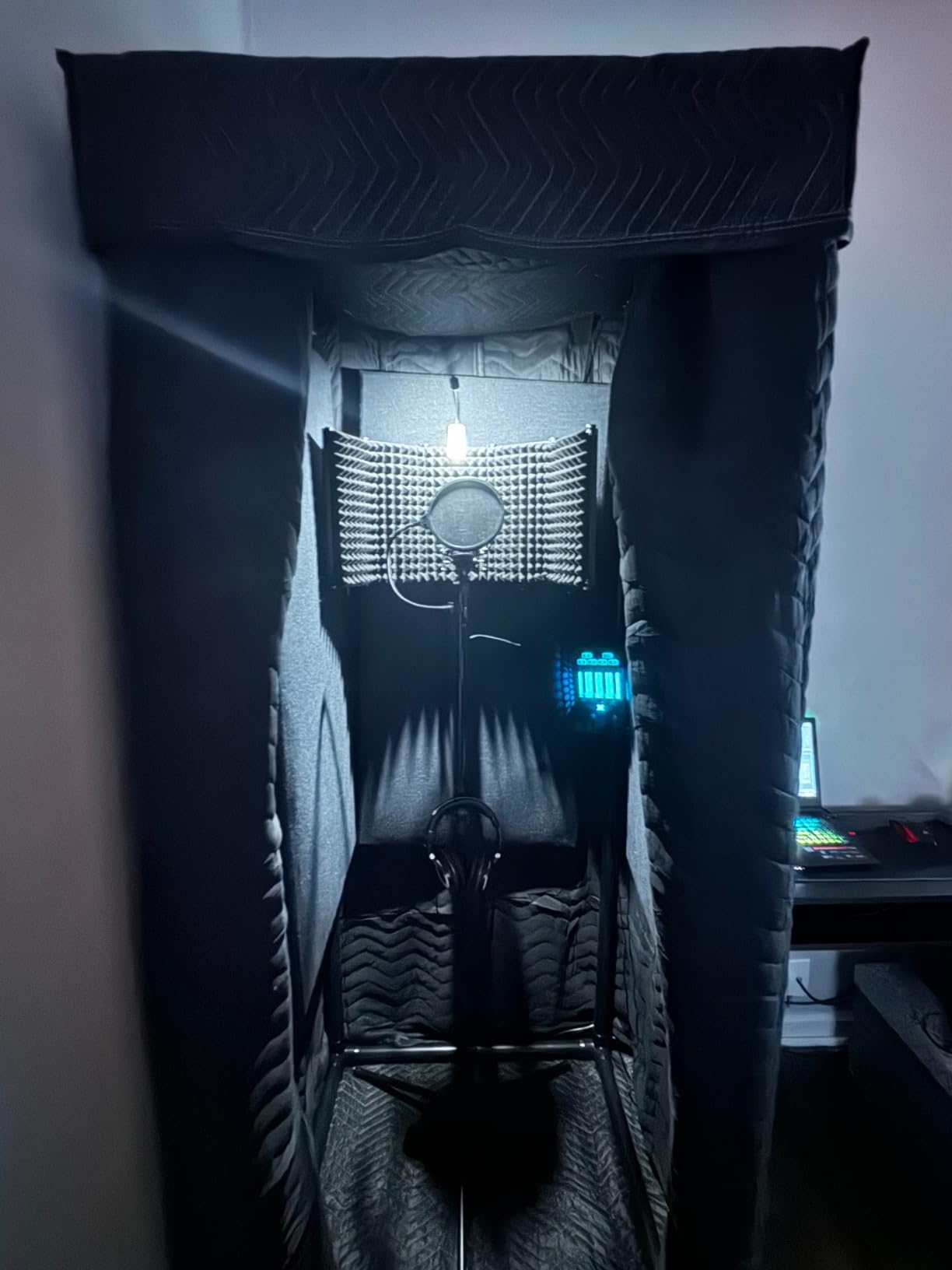 XL Ultimate Portable Vocal Booth for Recording & Voice Over, Reduces Echo | 2x the sound absorbing material and interior space of the Standard-size Booth. For producers who demand the best of the best. customer photo 2