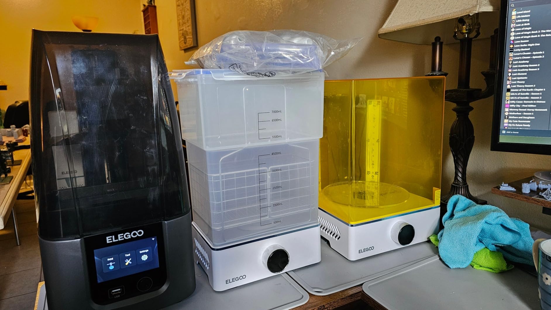 ELEGOO Mercury XS Bundle, Wash and Cure Machine for Large 3D Resin Models | Compatible with Saturn, Mars MSLA DLP 3D Printers, Washing Size of 7.91