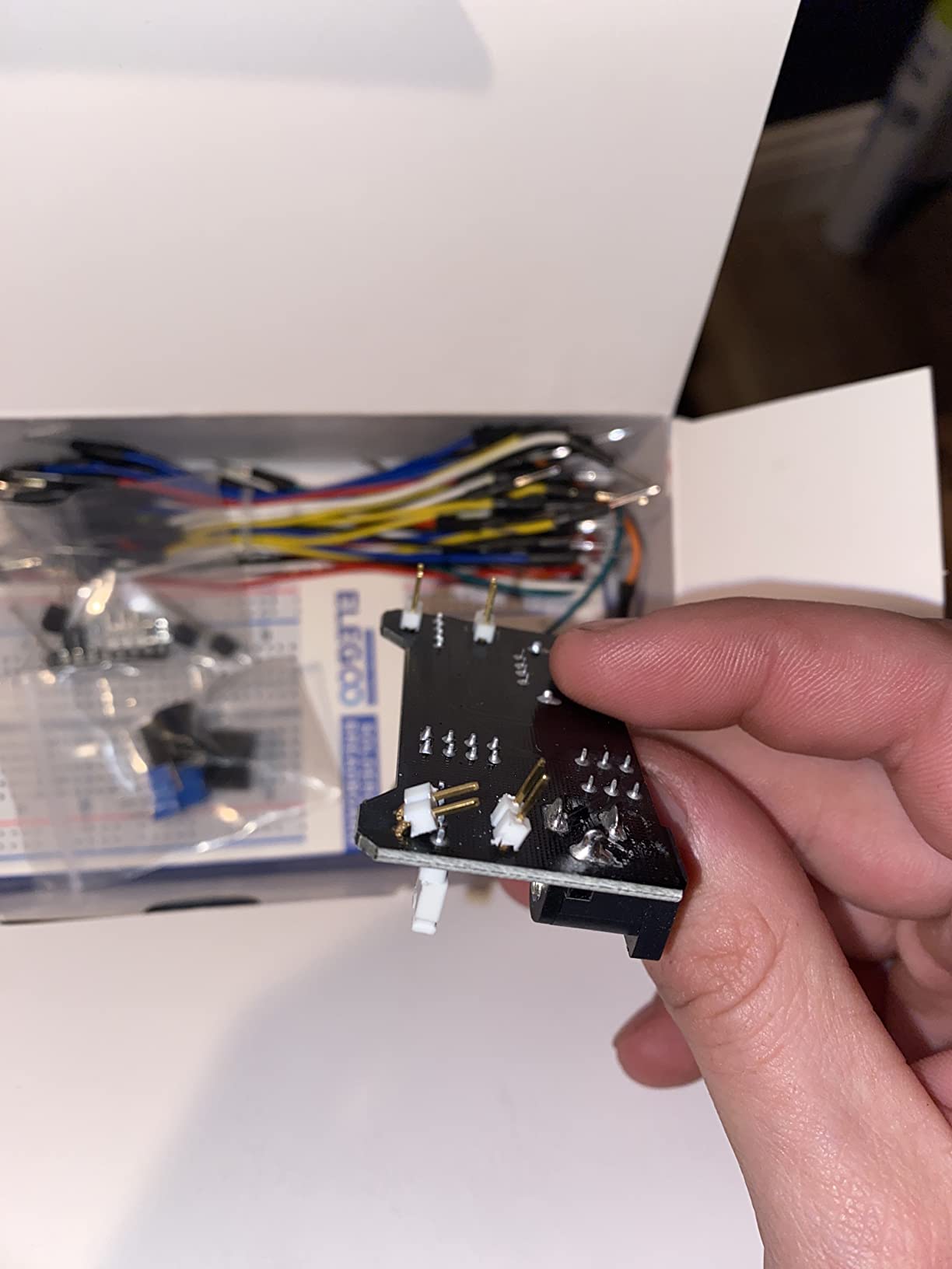 ELEGOO Upgraded Electronics Fun Kit w/Power Supply Compatible with Arduino | PDF Tutorials, Power Supply Module, Jumper Wire, Precision Potentiometer, 830 tie-Points Breadboard, 300+ Components customer photo 1