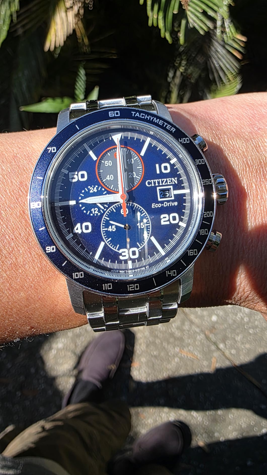 Citizen Men's Eco-Drive Weekender Brycen Chronograph Watch Stainless Steel Case customer photo 1
