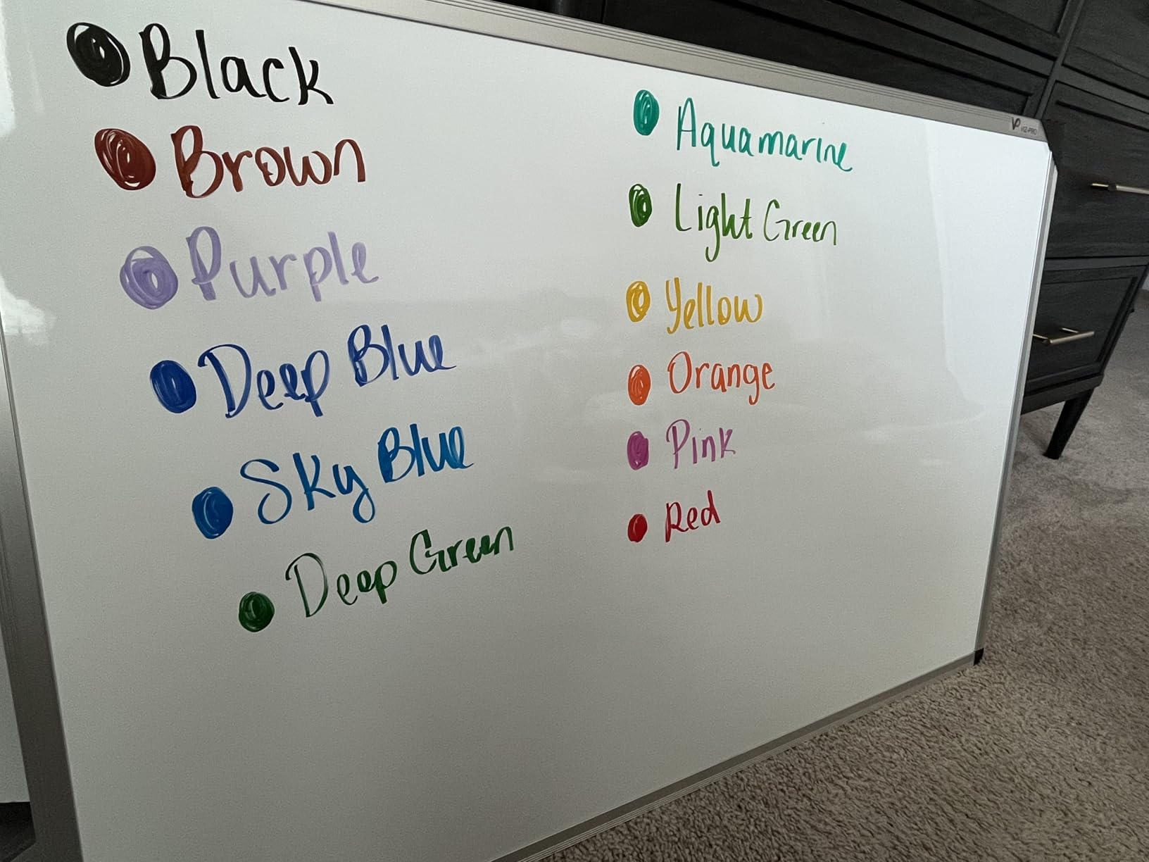 VIZ-PRO Large Magnetic Dry Erase Whiteboard, 96 x 48 Inches, Foldable | Silver Aluminum Frame, 8' x 4' Wall-Mounted White Board with Marker Tray for School Office and Home customer photo 1