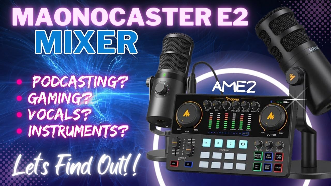 MAONO AME2 Audio Interface Mixer, Podcast Studio Console with XLR Input | 48V phantom power, Bluetooth, 11 custom sound pads customer photo 2