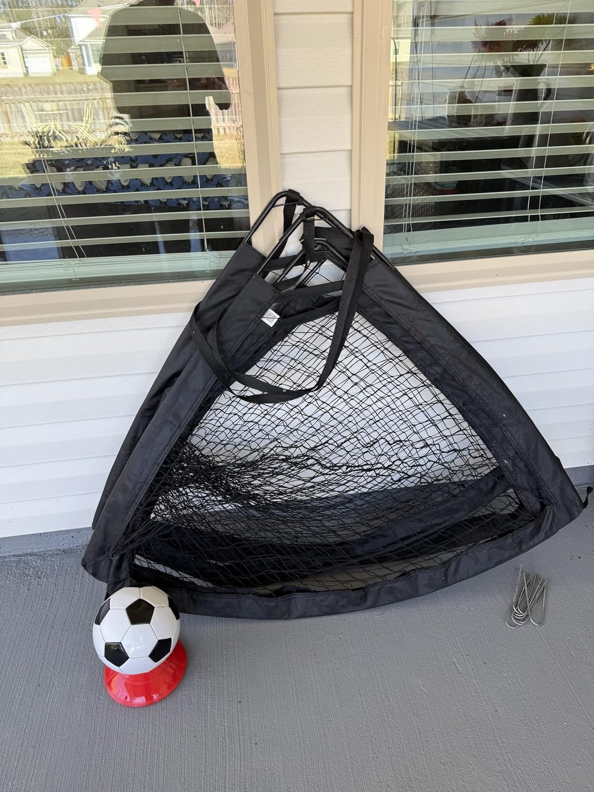 Kids Soccer Goals for Backyard Set - 2 of 4' x 3' Portable Soccer Goal Training Equipment, Pop Up Toddler Soccer Net with Soccer Ball, Soccer Set for Kids and Youth Outdoor Games, Sports, Play customer photo 2