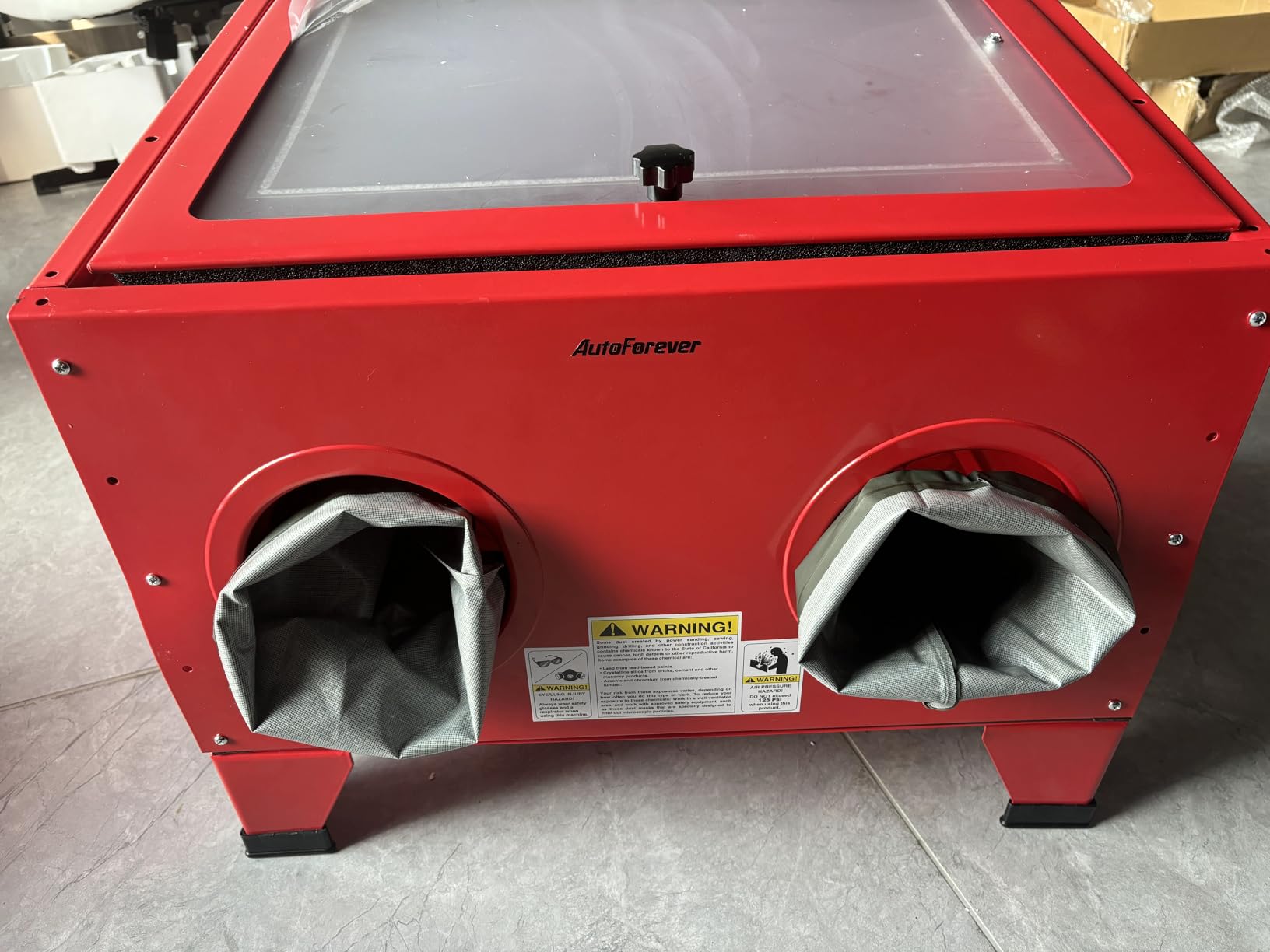 25 Gallon Bench Top Air Sandblasting Cabinet | Heavy Duty Steel, Sand Blaster with Blasting Gun & 4 Nozzles, 40-80 PSI, Portable, For Paint, Rust, Stain Removal customer photo 1