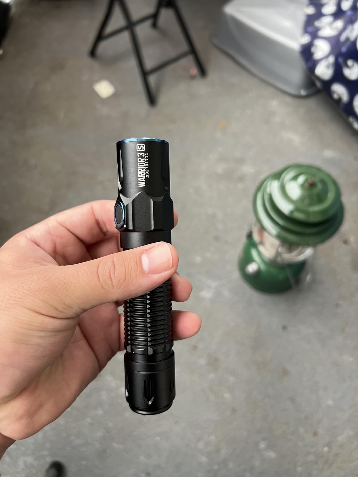 OLIGHT Warrior 3S Rechargeable Tactical Flashlight Bright Light OD Green | 2300 Lumens, Compact Dual Switches LED Light, Proximity Sensor, Powered by Customized Battery, Emergency, Outdoor, Searching customer photo 2