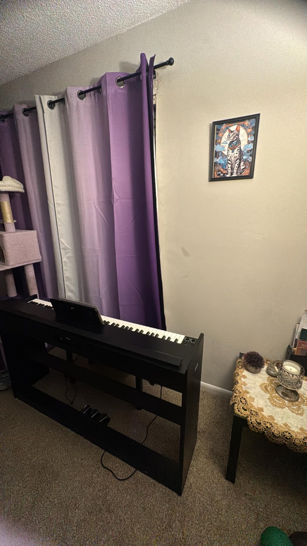 HEXANT 88-Key Weighted Digital Piano, Full-Size Semi-Weighted Upright Flip Electric Keyboard Piano with 3 Pedal and Multi-Functional Keyboard for Beginner(with Bench,Black) customer photo 1