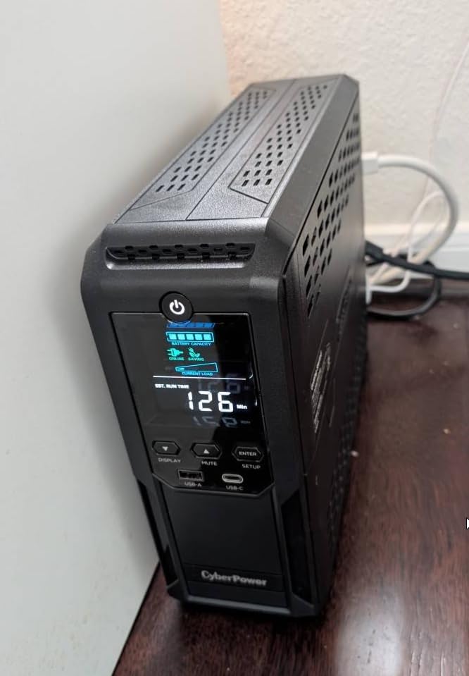 CyberPower CP1500AVRLCD3 Intelligent LCD UPS Battery Backup, 1500VA/900W, 12 Outlets, 2 USB Ports, AVR customer photo 1