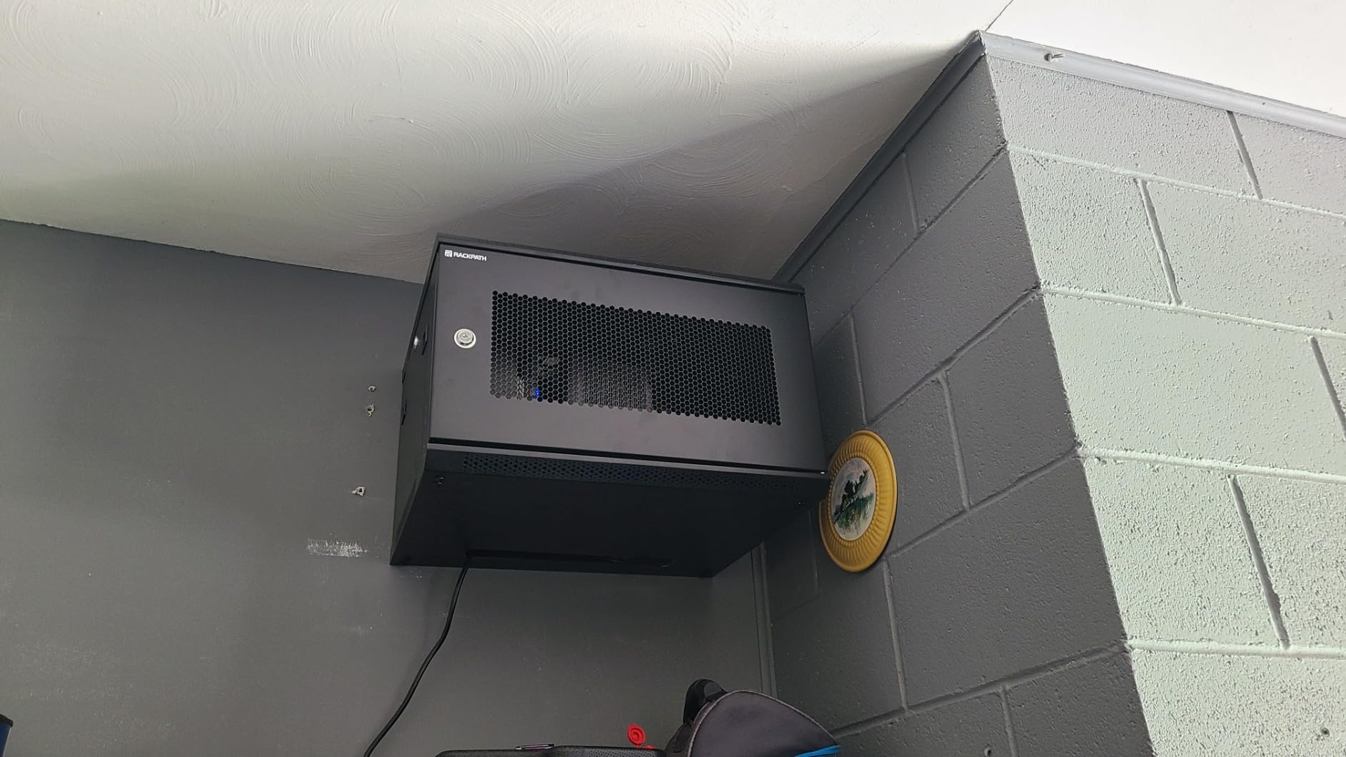 RackPath 12U Wall Mount Server Cabinet Network Rack Enclosure, Quiet Cooling Fan, Perforated Door, Black customer photo 2
