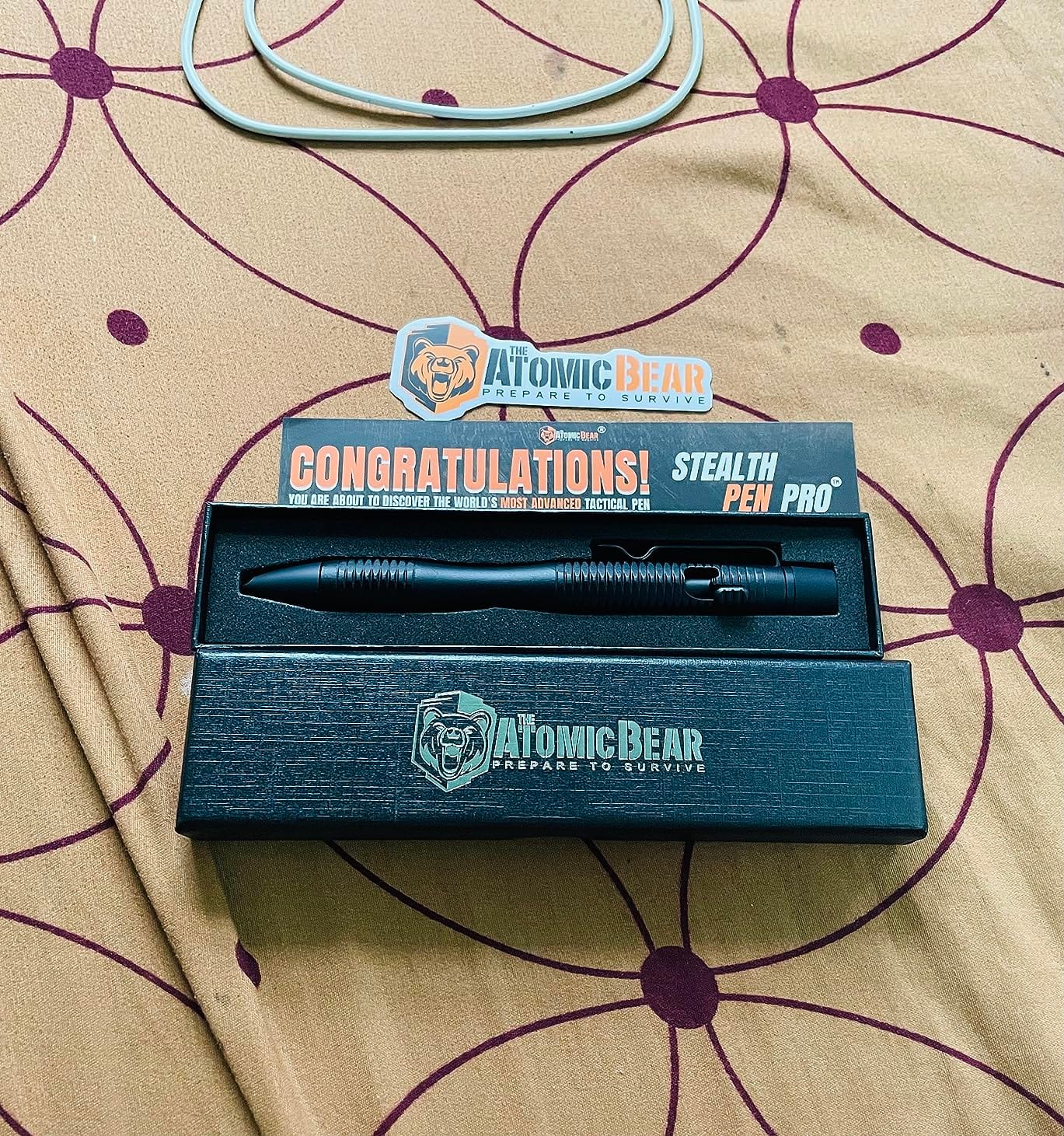 The Atomic Bear Stealth Pen Pro Tactical Pen for Self Defense - Enhanced Writing Survival Pen with Glass Breaker to Escape & Defend - Bonus Training to Protecting Yourself - Great Gift for Men customer photo 1