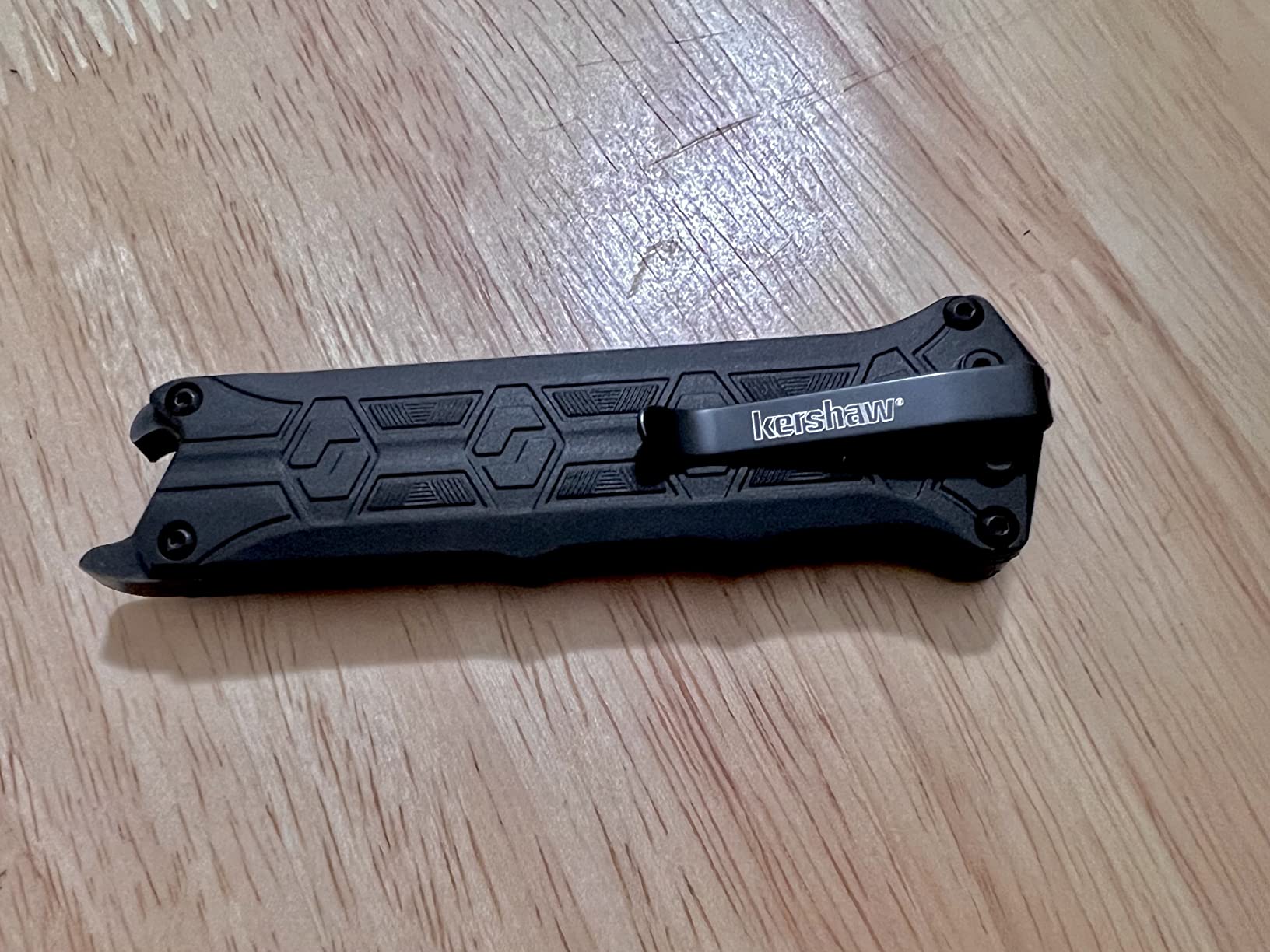 Kershaw Interstellar Pocket Knife, Manual OTF Tanto Blade with Serrations, Blackwash Finish with GFN Handle, Bottle Opener & Deep Pocketclip customer photo 2