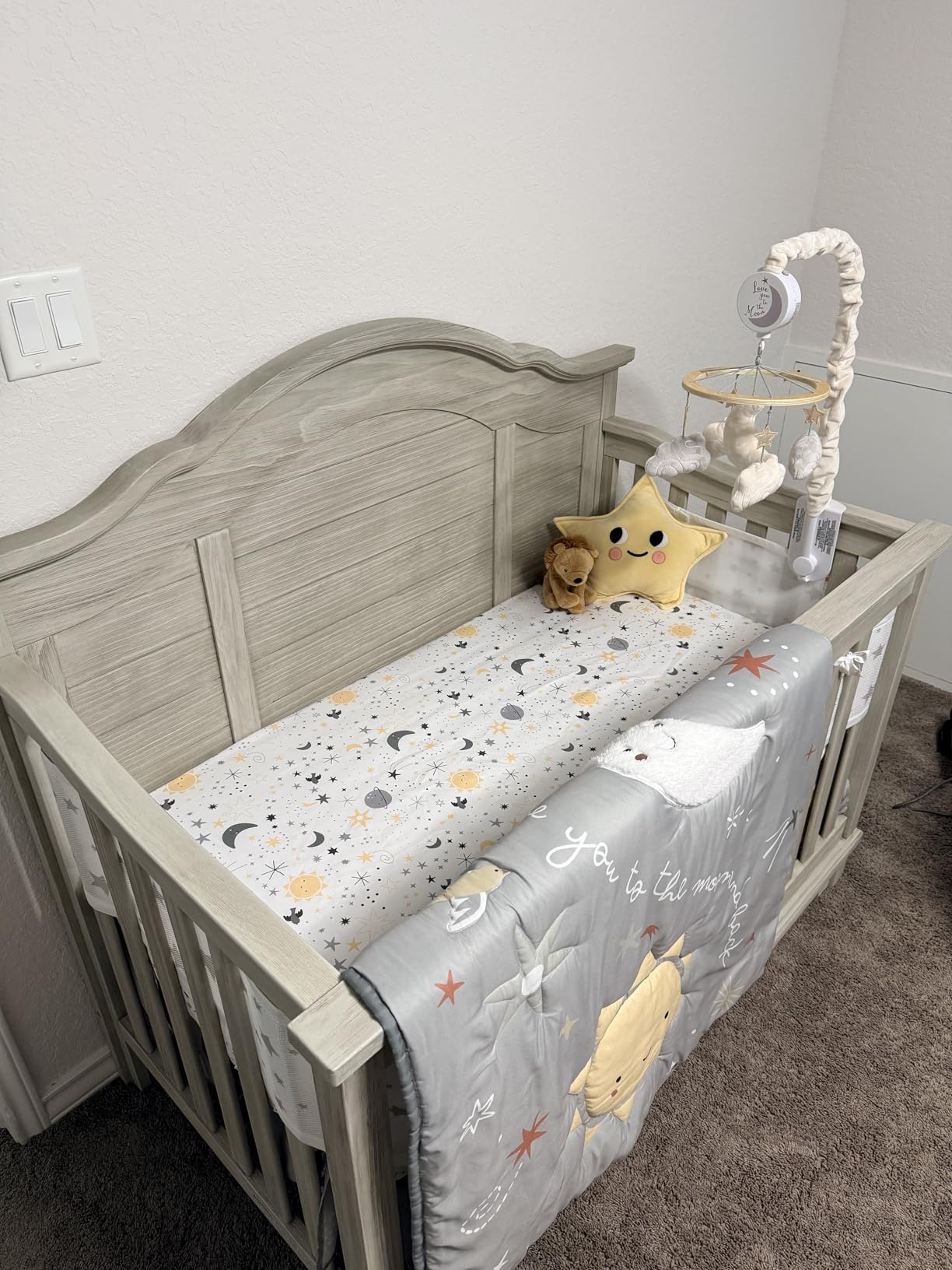 Delta Children Asher Crib and Dresser Nursery Furniture - 6-in-1 Convertible Crib with Toddler Rail | Fully Assembled 6 Drawer Dresser with Changing Top | Rustic Mist customer photo 2