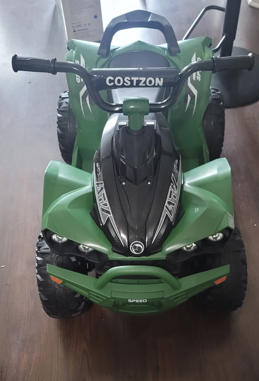 Costzon Kids ATV, 12V Ride on Car Toddler Quad W/Adjustable Speed, Forward & Backward, Headlights, Horn & Music, Kids 4 Wheeler Electric ATV for Boys Girls (Green) customer photo 2