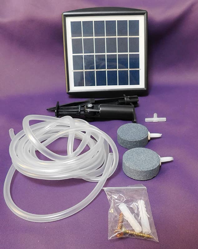 Solar Pond Aerator 2 Modes Quiet Operation for Ponds Outdoor | Solar Air Pump with Battery Backup, 2 Air Stones for Small Fish Pond Stock Tank Hydroponics Wildlife customer photo 1