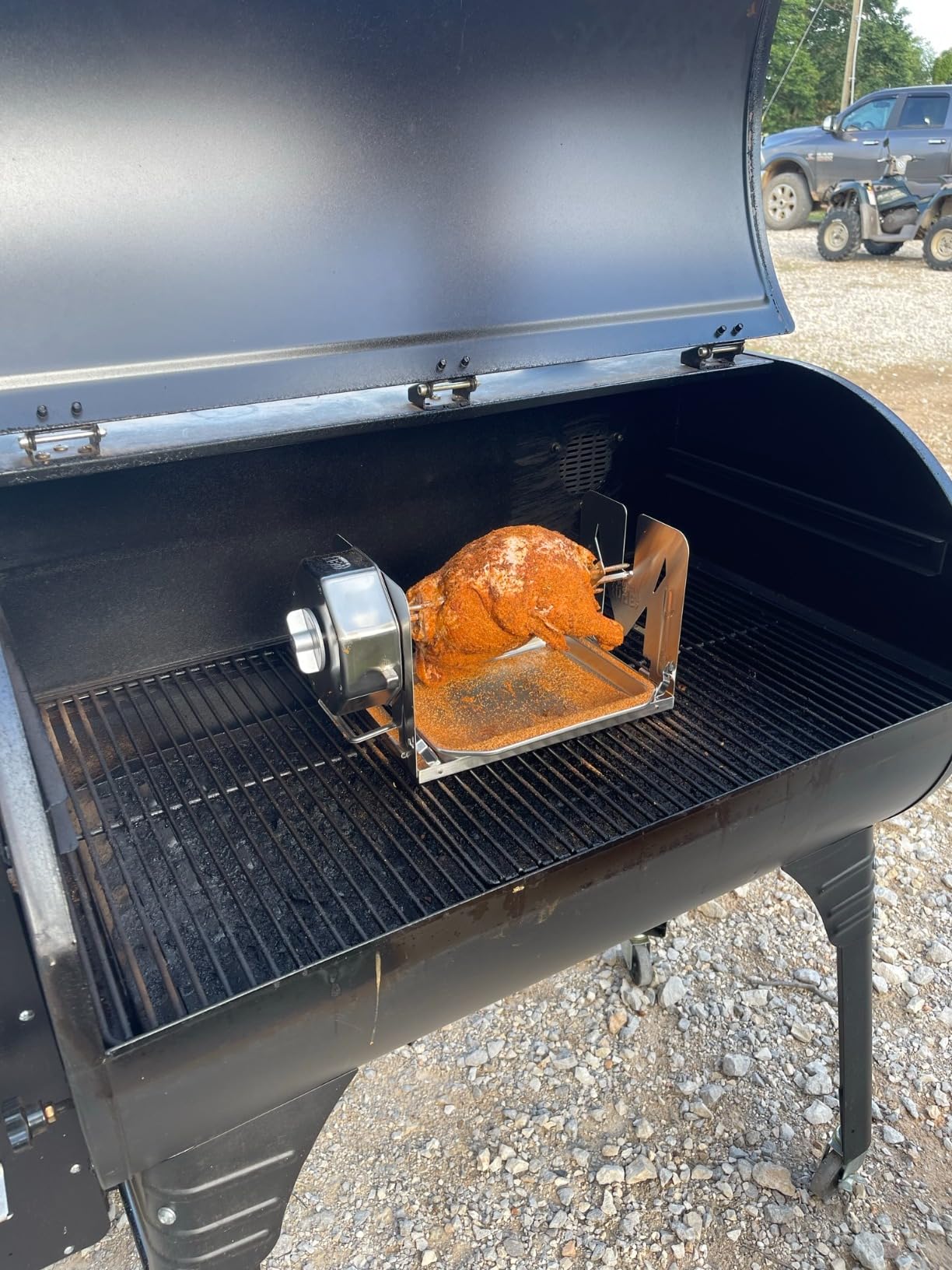 ROTO-Q 360 Family Rotisserie Kit - Non-Electric Wind-Up Spit Roaster with Tumble Basket, Flat Cage, Skewer Set & Mat customer photo 2