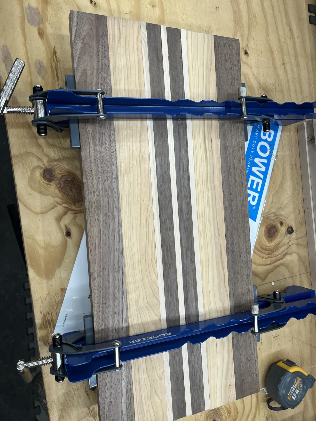 Rockler Mini Deluxe Panel Clamps (2-Pack) - Powerful Four-Way Pressure Cabinet Clamps - Sawtooth Pattern Mini Clamp Set w/Clamp Rails, Storage Rack & More - Great for Small Panel, Cutting Boards customer photo 1