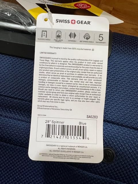 SWISSGEAR Sion Softside Expandable Spinner Luggage Durable Lightweight Travel Suitcase, Merlot, Checked-Large customer photo 1
