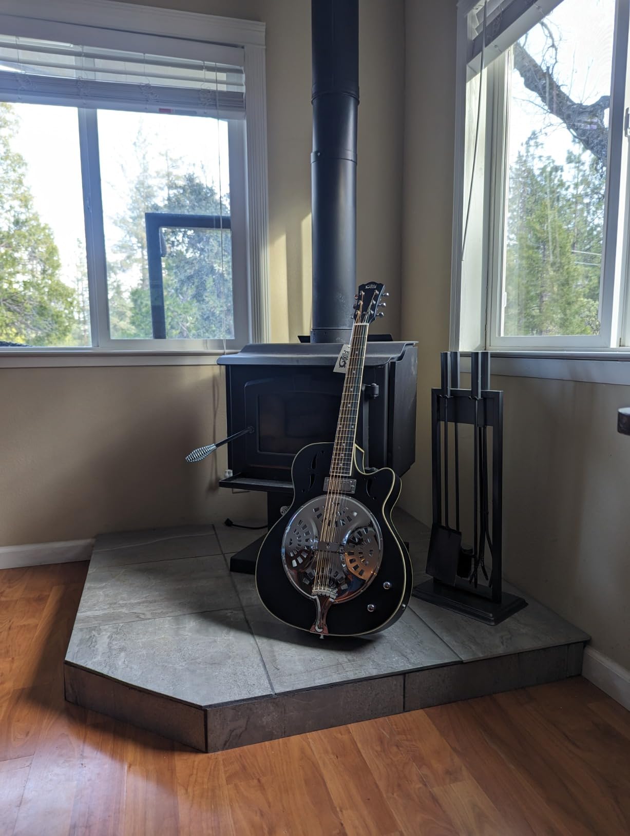 Resonator Electric Guitar Sapele Body, Okoume Neck, Purple Heart Fingerboard customer photo 1