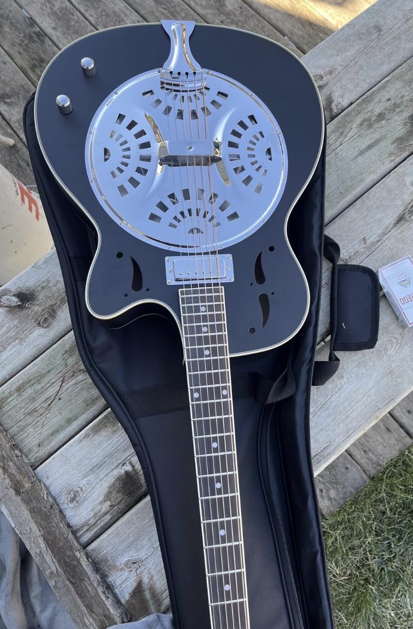 Resonator Electric Guitar Sapele Body, Okoume Neck, Purple Heart Fingerboard customer photo 2