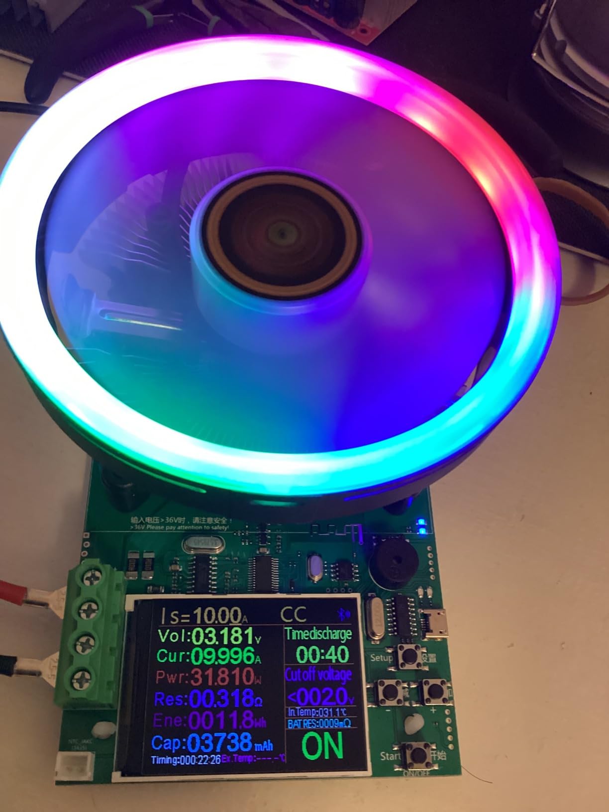 Eyes.sys Electronic Load Tester, USB Load Tester, 180W 200V 20A Battery Capacity Tester Constant Current & Constant Voltage, 4 Modes, Intelligent Discharge Resistance Power Tester customer photo 1