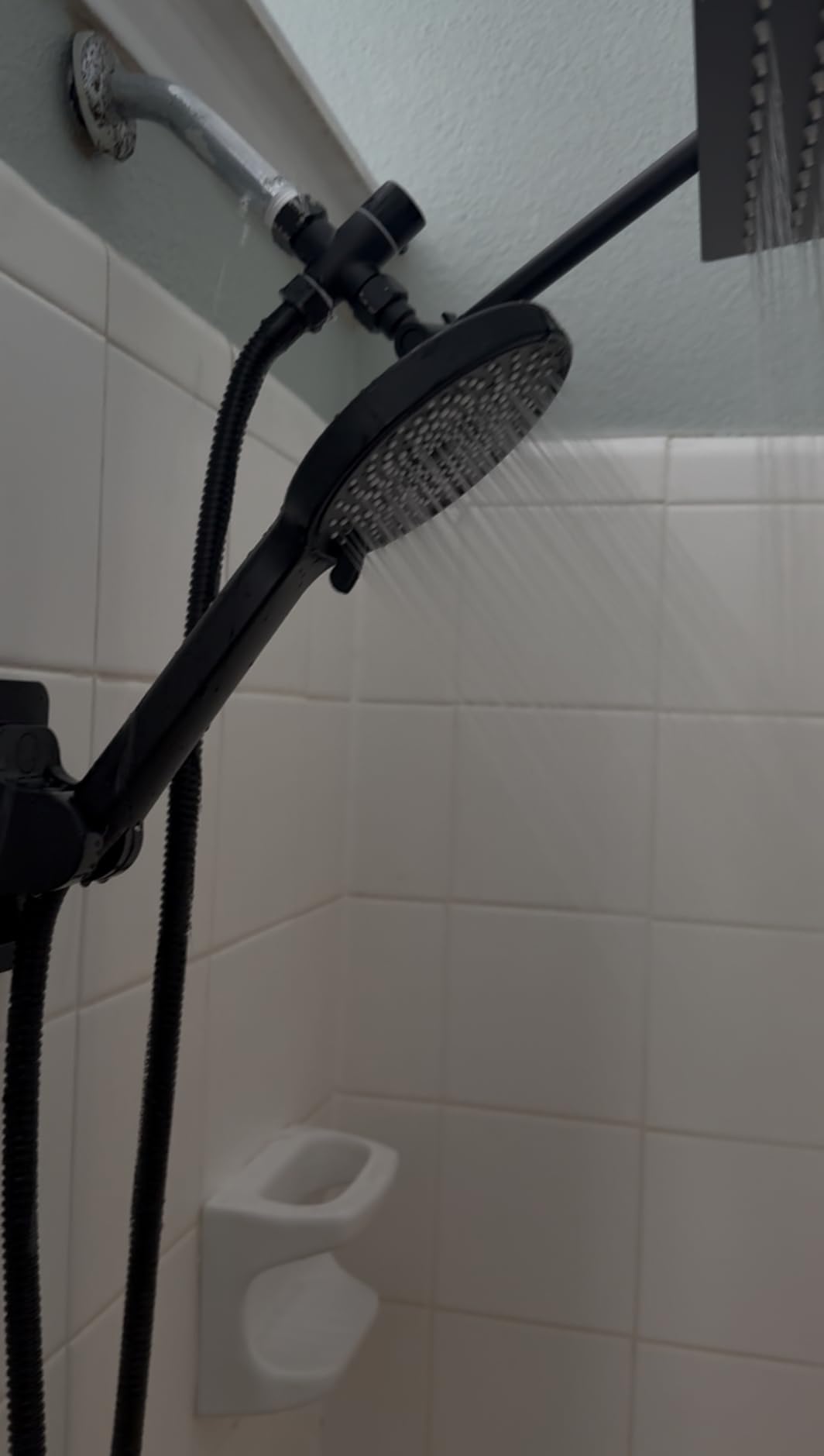 Hibbent All Metal CUPC Certified 10'' Rainfall Shower Head, Dual Shower Head Combo, High Pressure Handheld 4 Sprays Shower Wand, 16'' Adjustable Extension Arm, 71'' Hose, Shower Holder, Matte Black customer photo 2