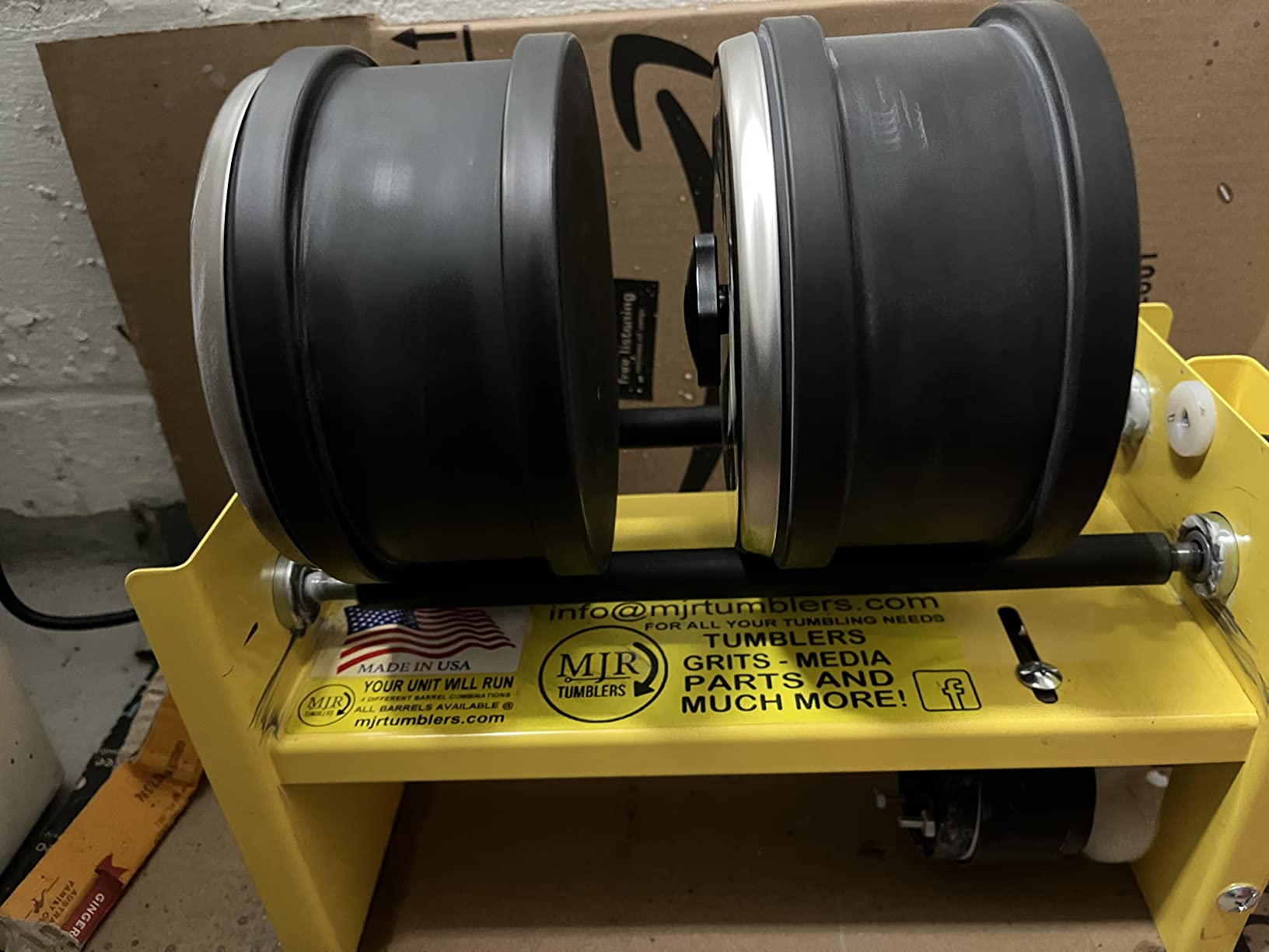 40lb Rock Tumbler Machine, Heavy Duty Professional Rock Polisher, Commercial Stone Polishing Kit for Adults, Large Capacity Tumbler, Steel Frame, Quiet Motor, Multi Barrel Base, USA Made customer photo 2