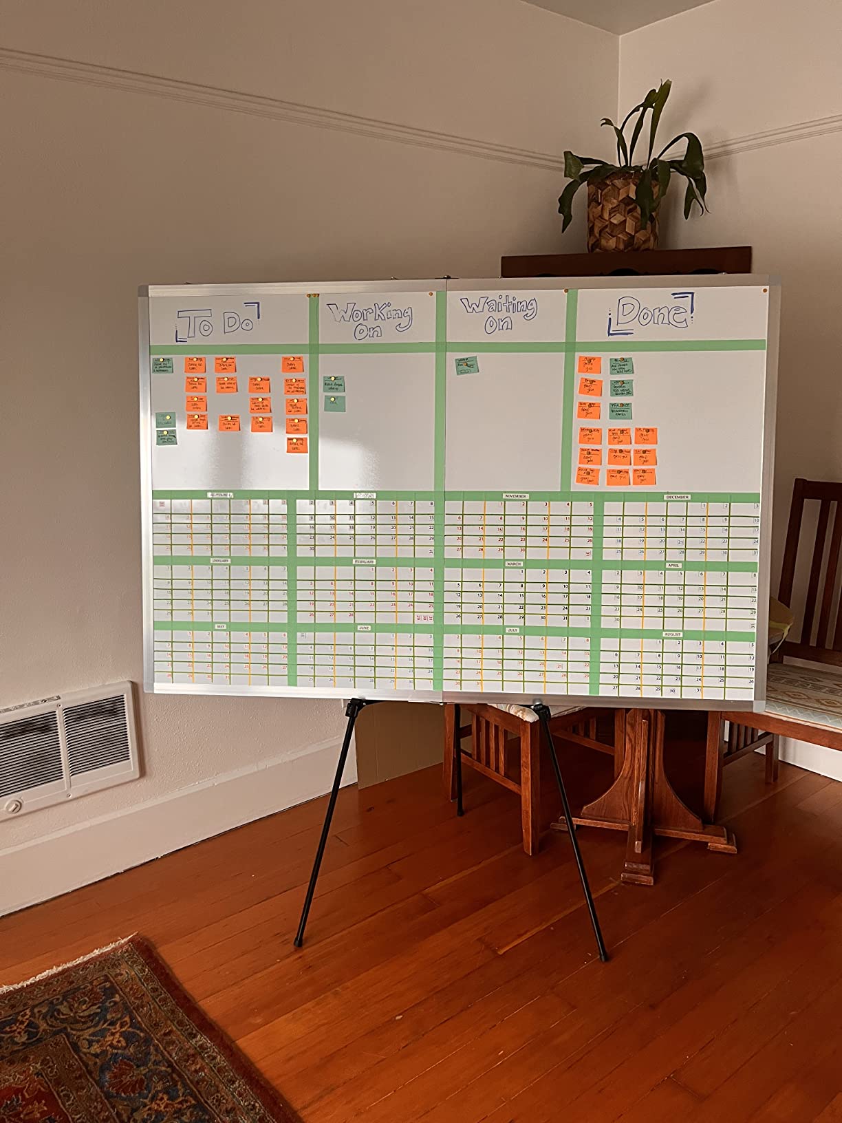 Maxtek White Board Dry Erase 72x48, Large Magnetic Whiteboard Wall Mounted | 6'x4' Foldable Aluminum Presentation Wall-Mounted Marker Board with a Long Pen Tray for School, Classroom, Office, and Home customer photo 2